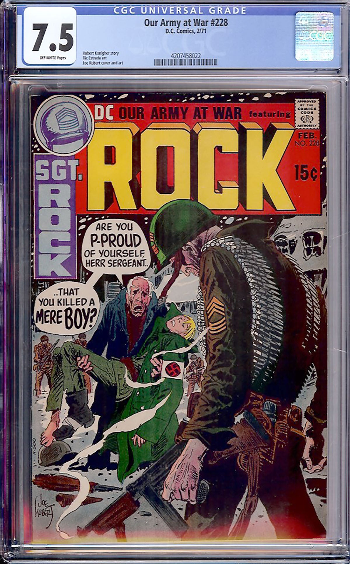 Our Army at War #228 (DC, 1971) CGC 7.5