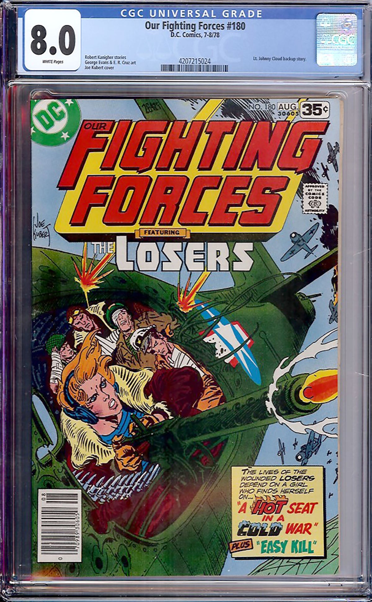 Our Fighting Forces #180 (DC, 1978) CGC 8.0 White Pages