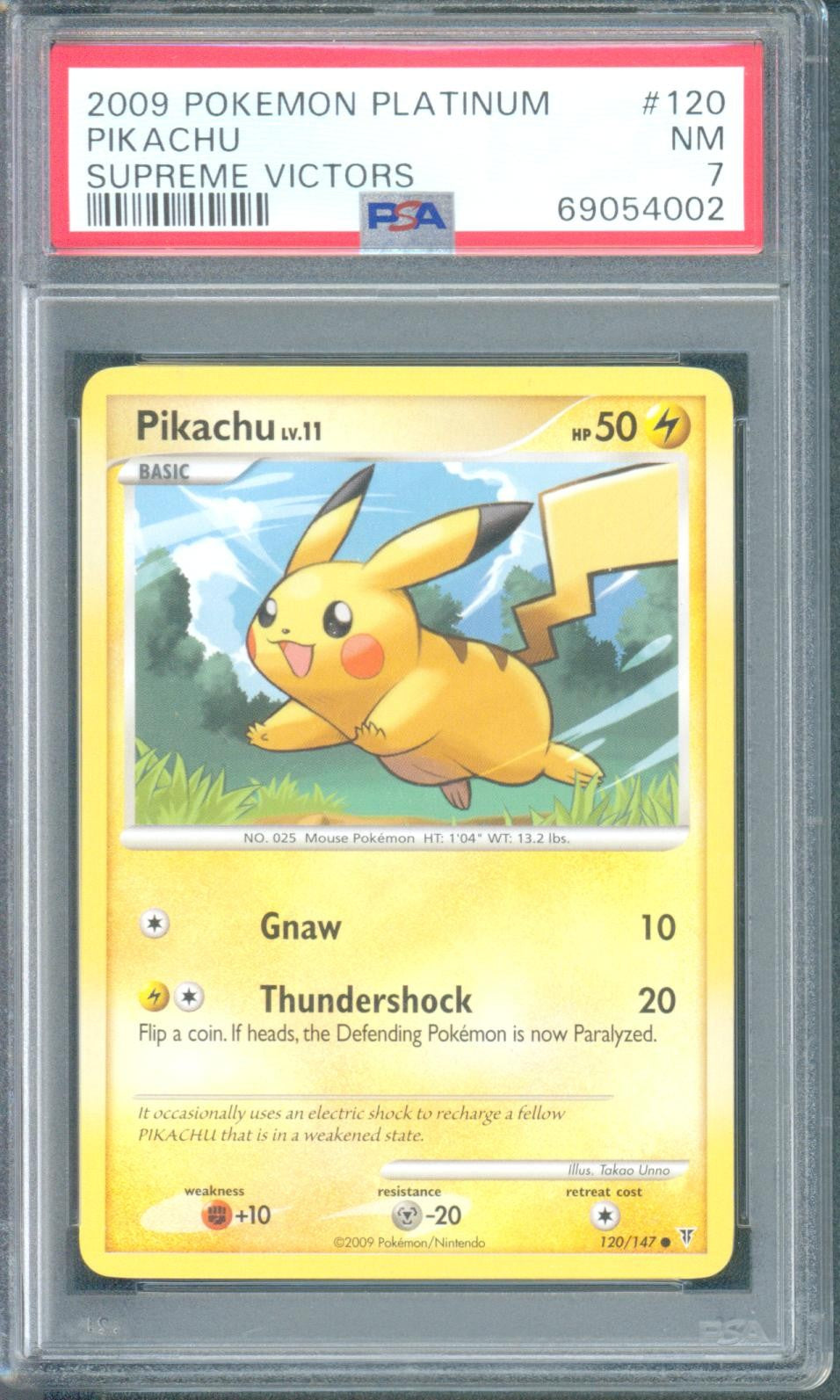 Pikachu #120 (Supreme Victors, 2009) PSA 7