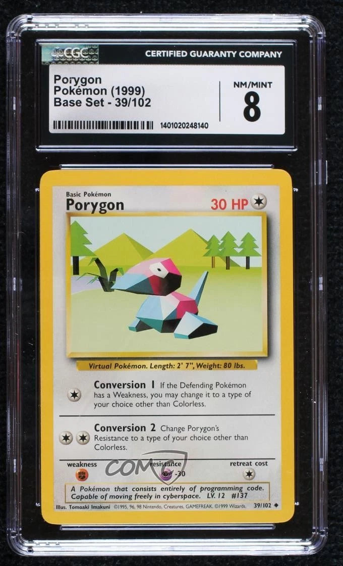 1999 Porygon Base Set #39/102 CGC 8