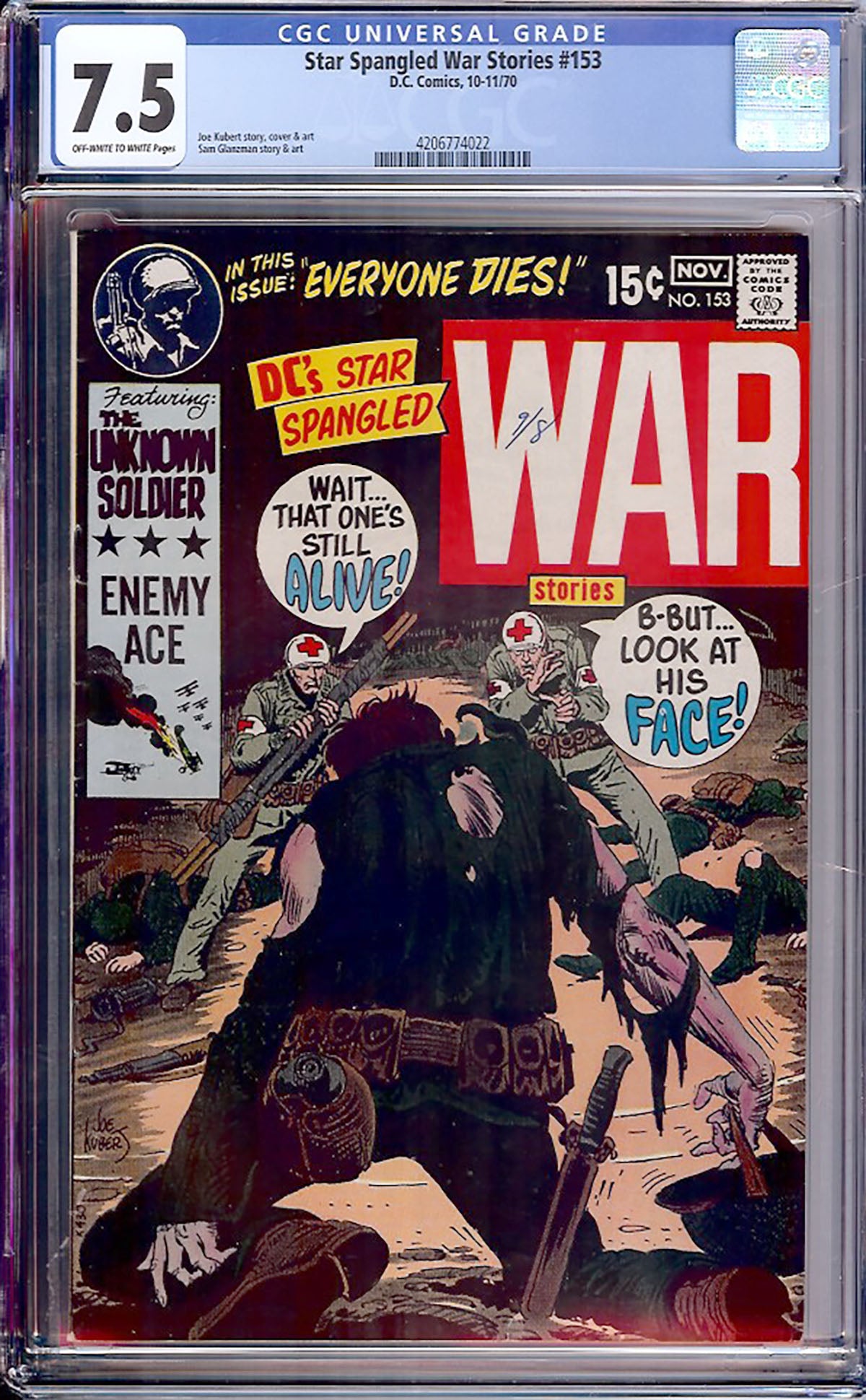 Star Spangled War Stories #153 (DC, 1970) CGC 7.5