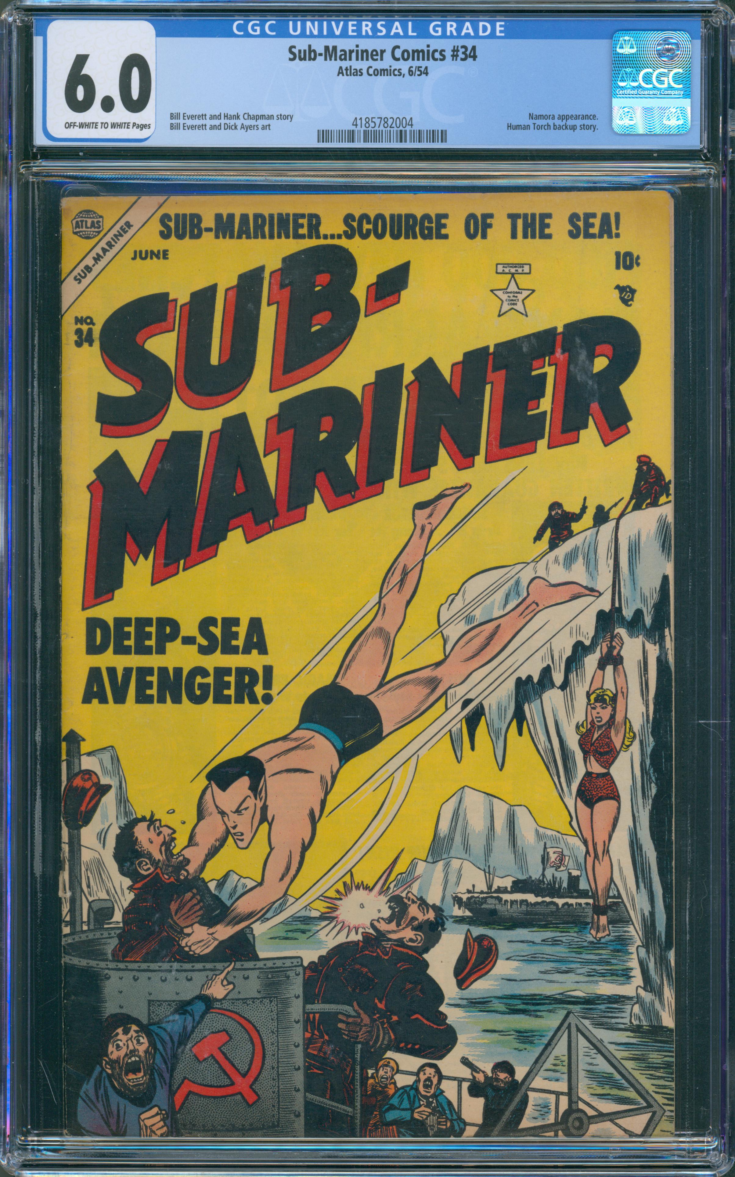 Sub-Mariner Comics #34 (Atlas, 1954) CGC 6.0