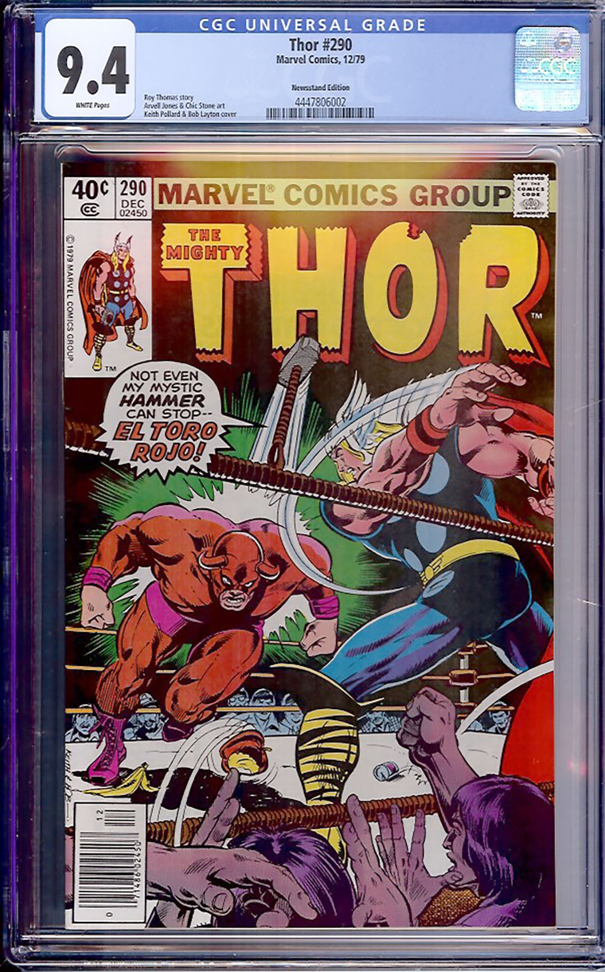 Thor #290 (Marvel, 1979) CGC 9.4 Newsstand White Pages