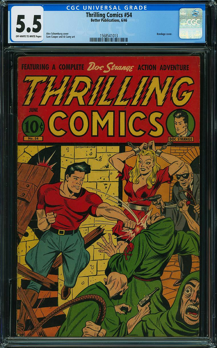 Thrilling Comics #54 (Nedor, 1946) CGC 5.5 - Bondage Cover