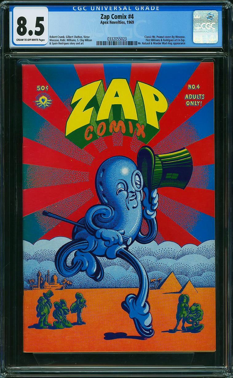 Zap Comix #4 (1969, Apex Novelties) CGC 8.5