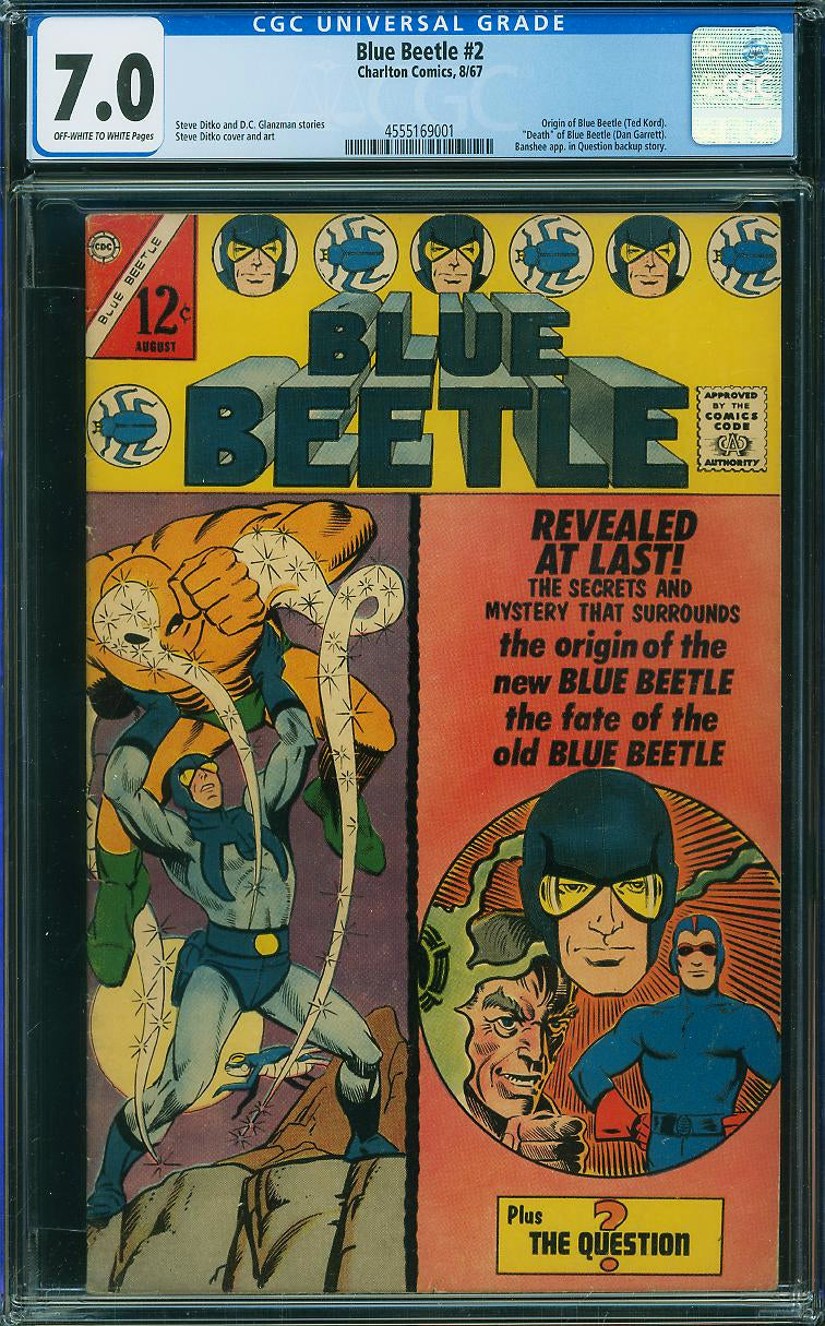 Blue Beetle #2 (Charlton, 1967) CGC 7.0 KEY