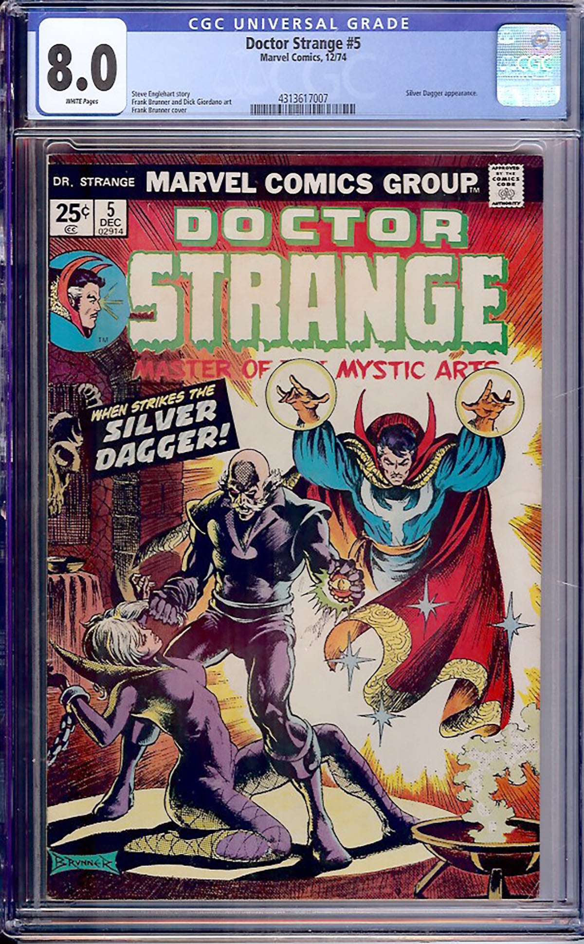 Doctor Strange #5 (1974, Marvel Comics) CGC 8.0