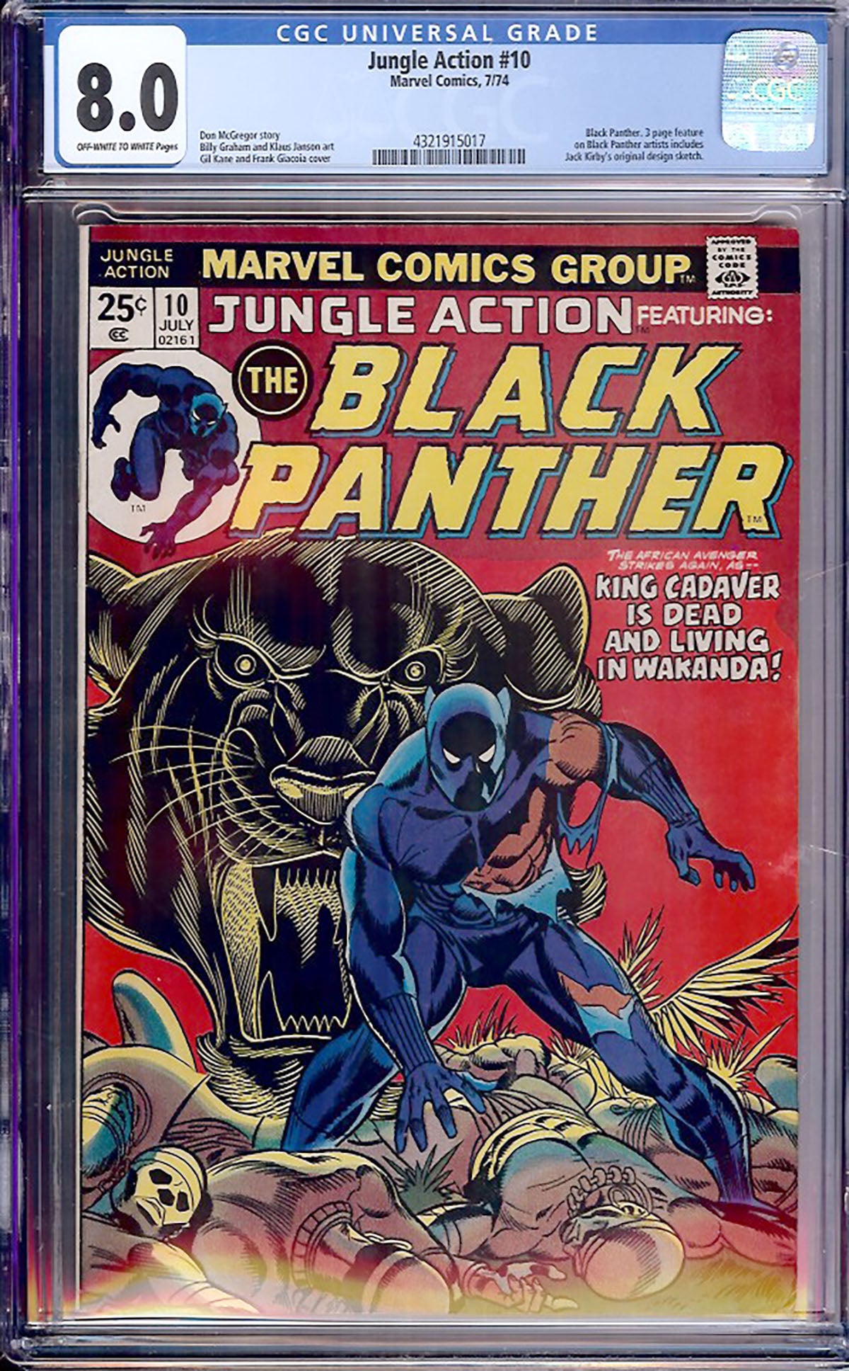 Jungle Action #10 (Marvel, 1974) CGC 8.0