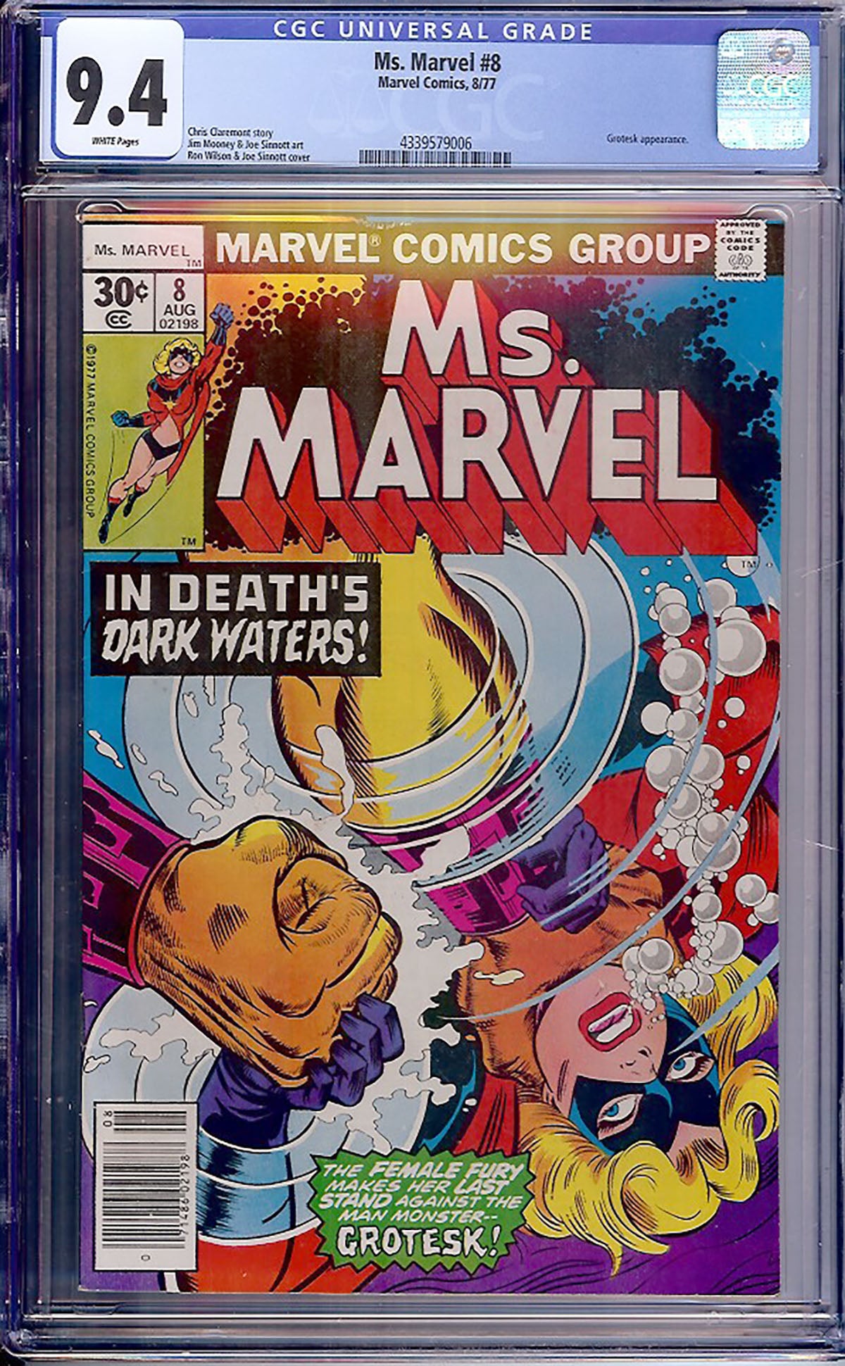 Ms. Marvel #8 (Marvel, 1977) CGC 9.4