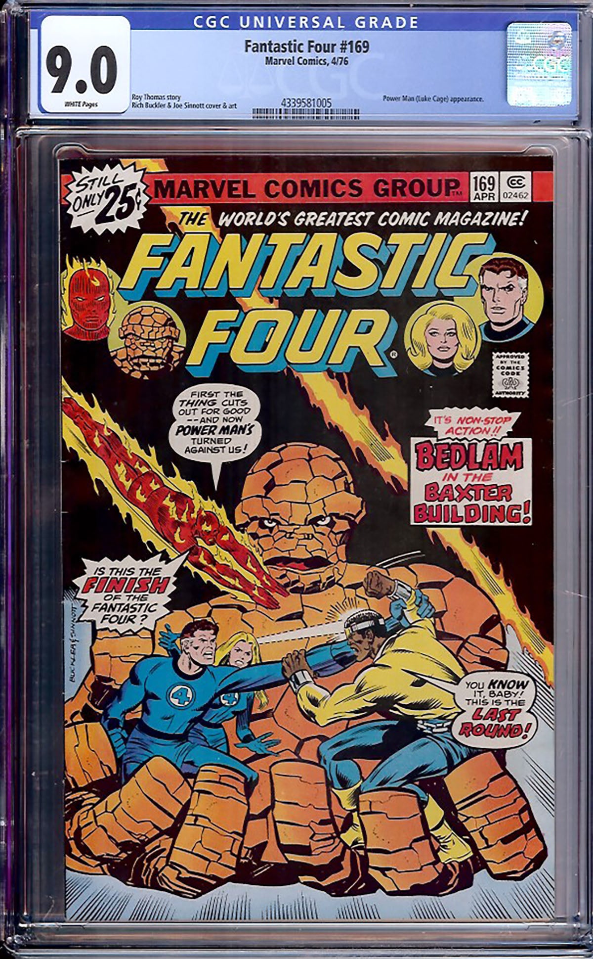 Fantastic Four #169 (April 1976, Marvel) CGC 9.0