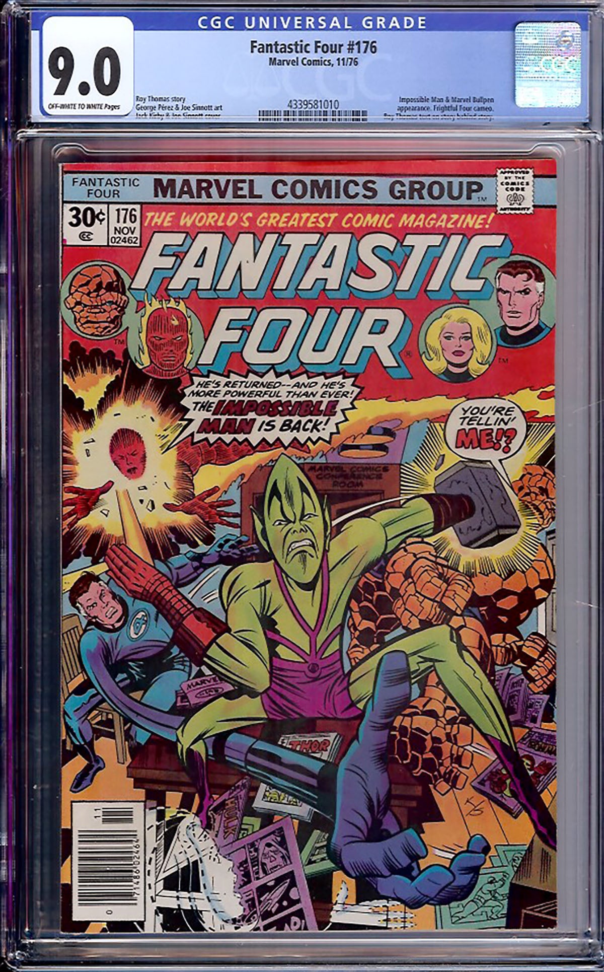 Fantastic Four #176 (Nov 1976, Marvel) CGC 9.0