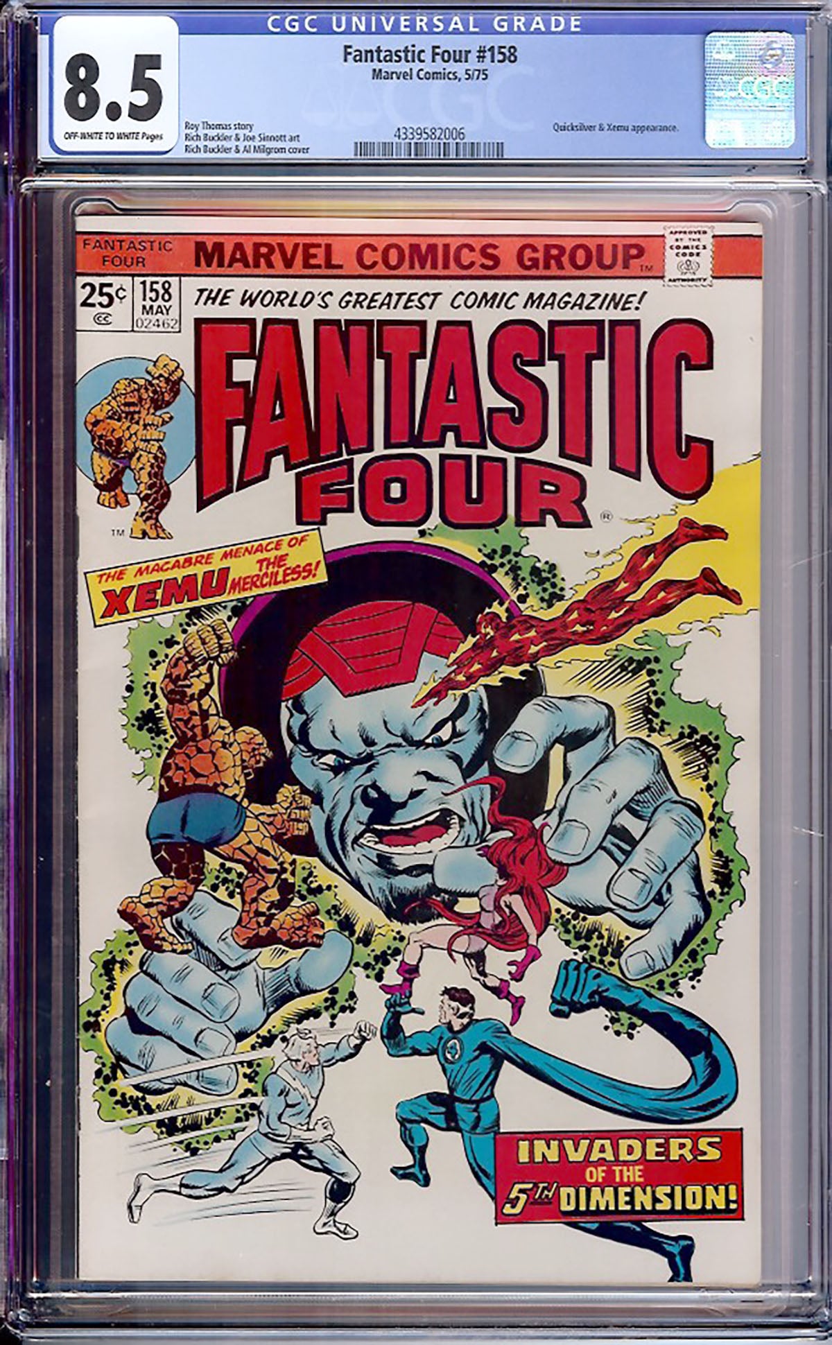 Fantastic Four #158 (May 1975, Marvel) CGC 8.5