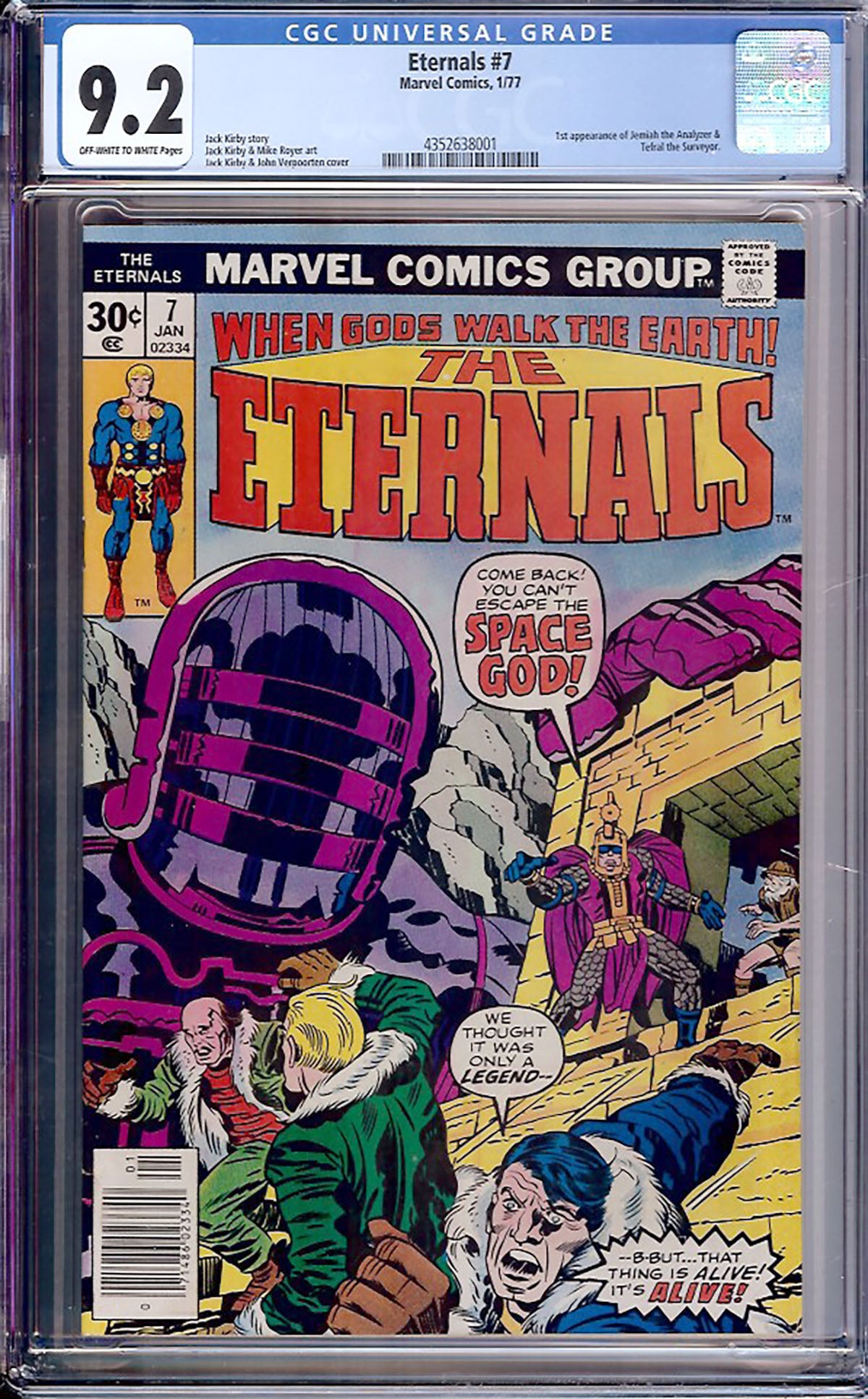 Eternals #7 (1977, Marvel Comics) CGC 9.2