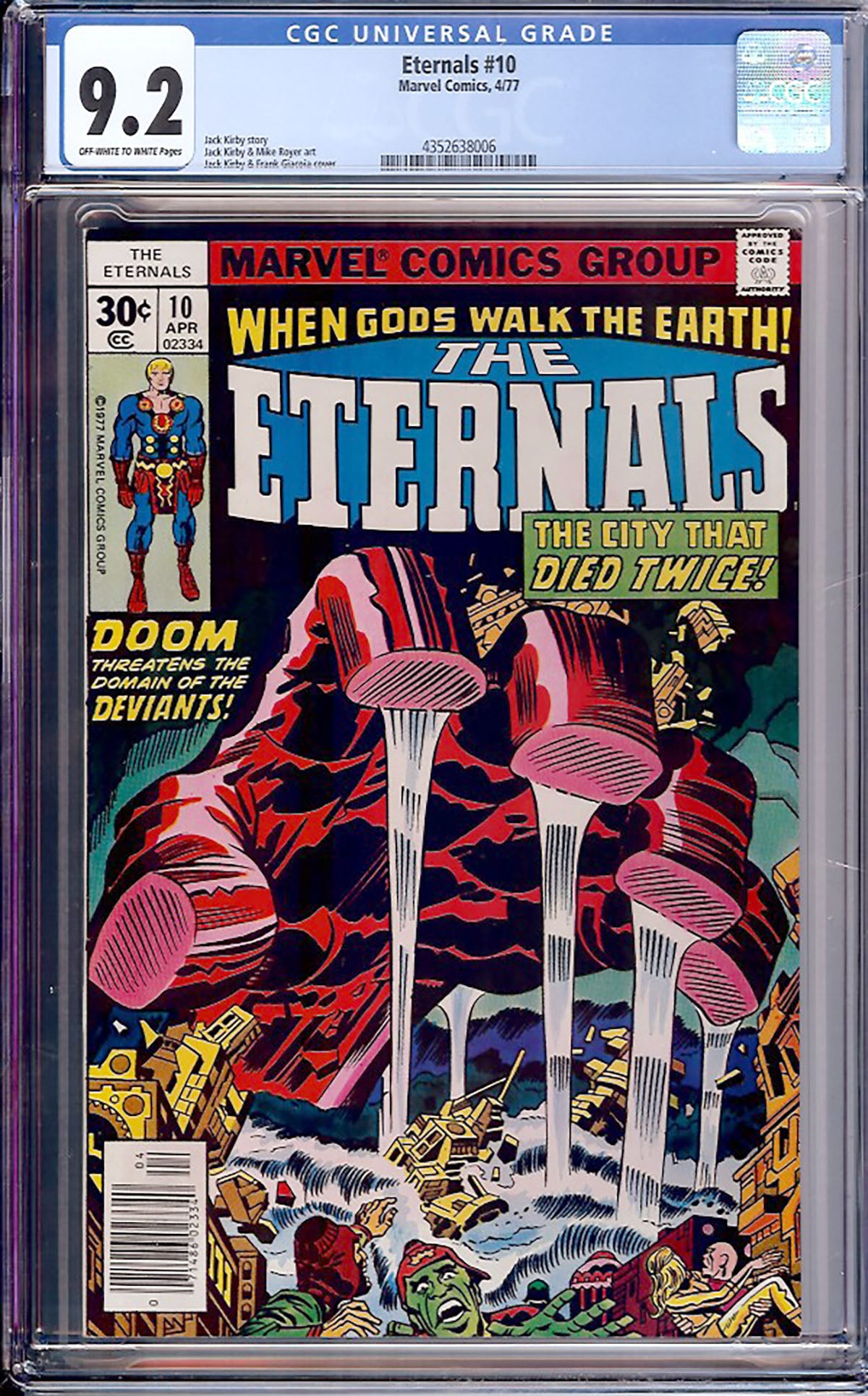 Eternals #10 (1977, Marvel Comics) CGC 9.2