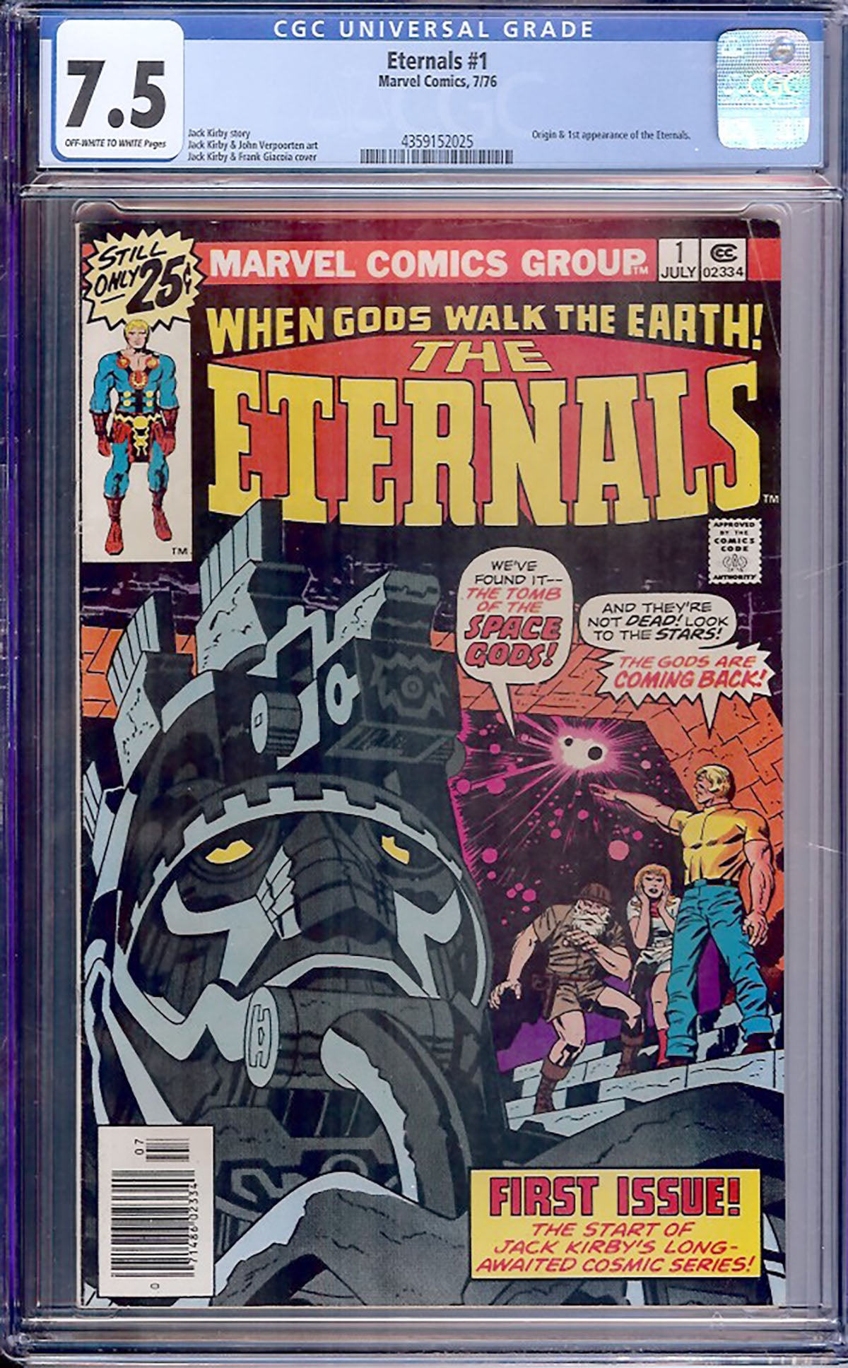 Eternals #1 (1976, Marvel Comics) CGC 7.5