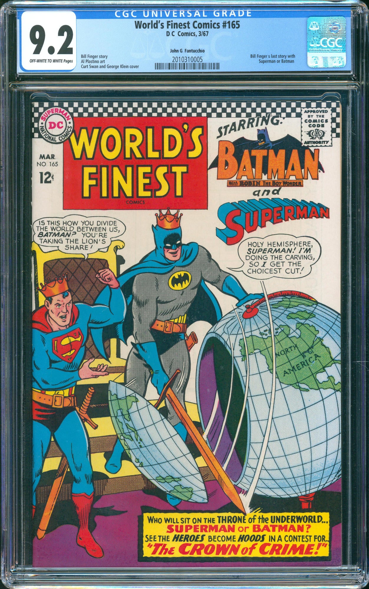 World's Finest Comics #165 (DC, 1967) CGC 9.2