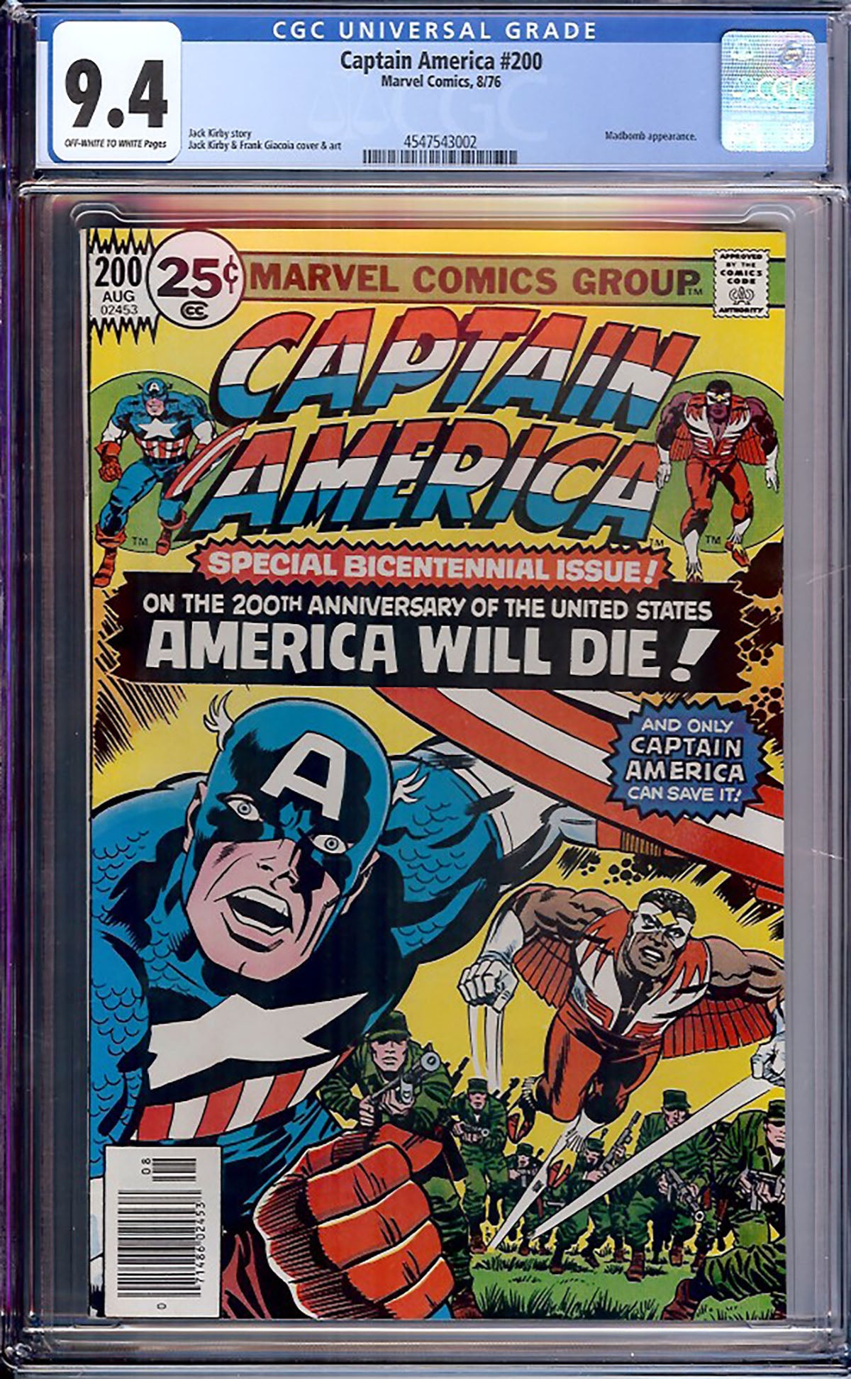 Captain America #200 (1976, Marvel) CGC 9.4