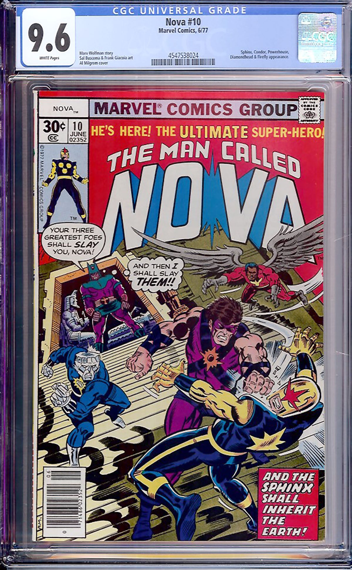 Nova #10 (Marvel, 1977)CGC 9.6