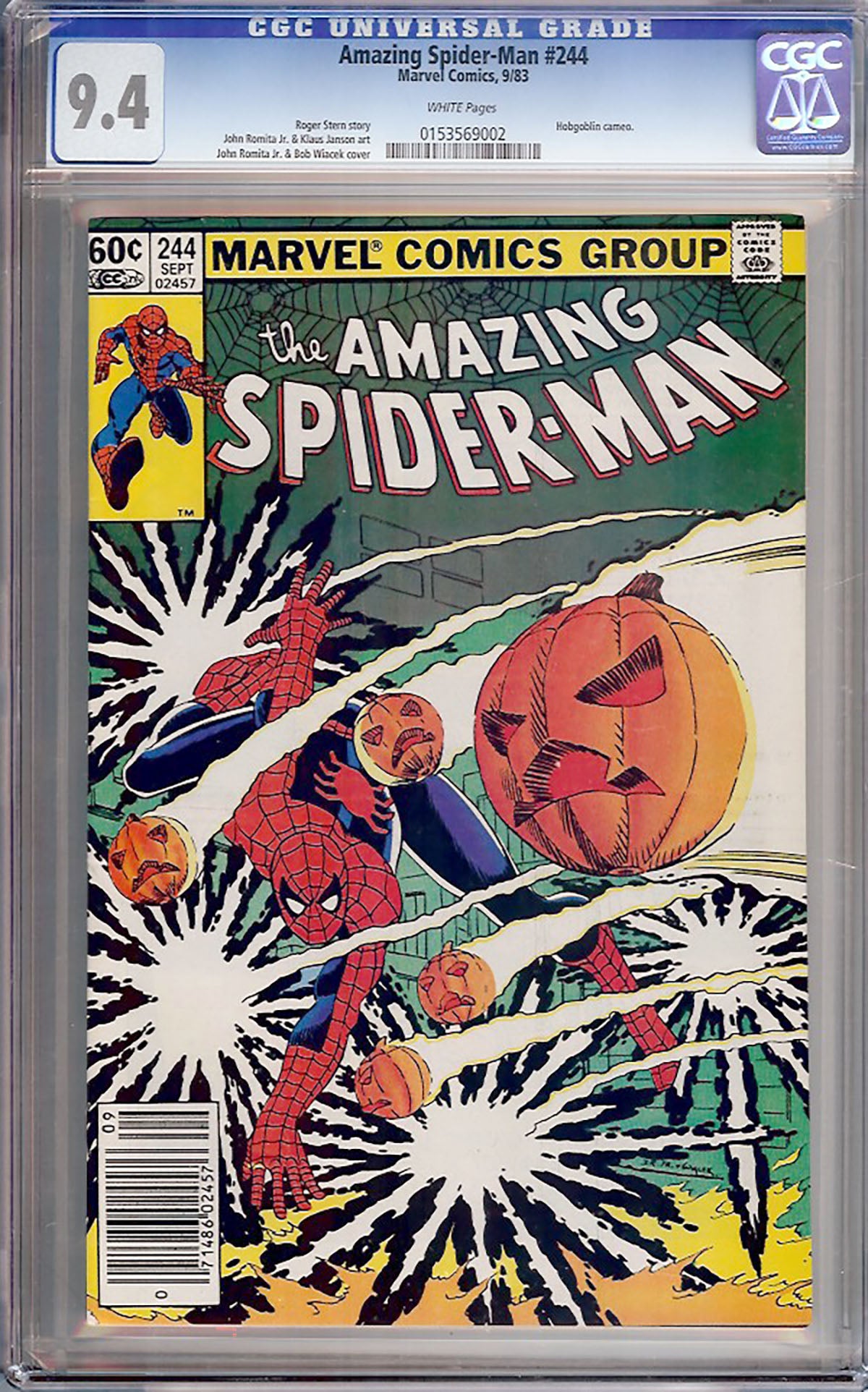 Amazing Spider-Man #244 (1983, Marvel) CGC 9.4