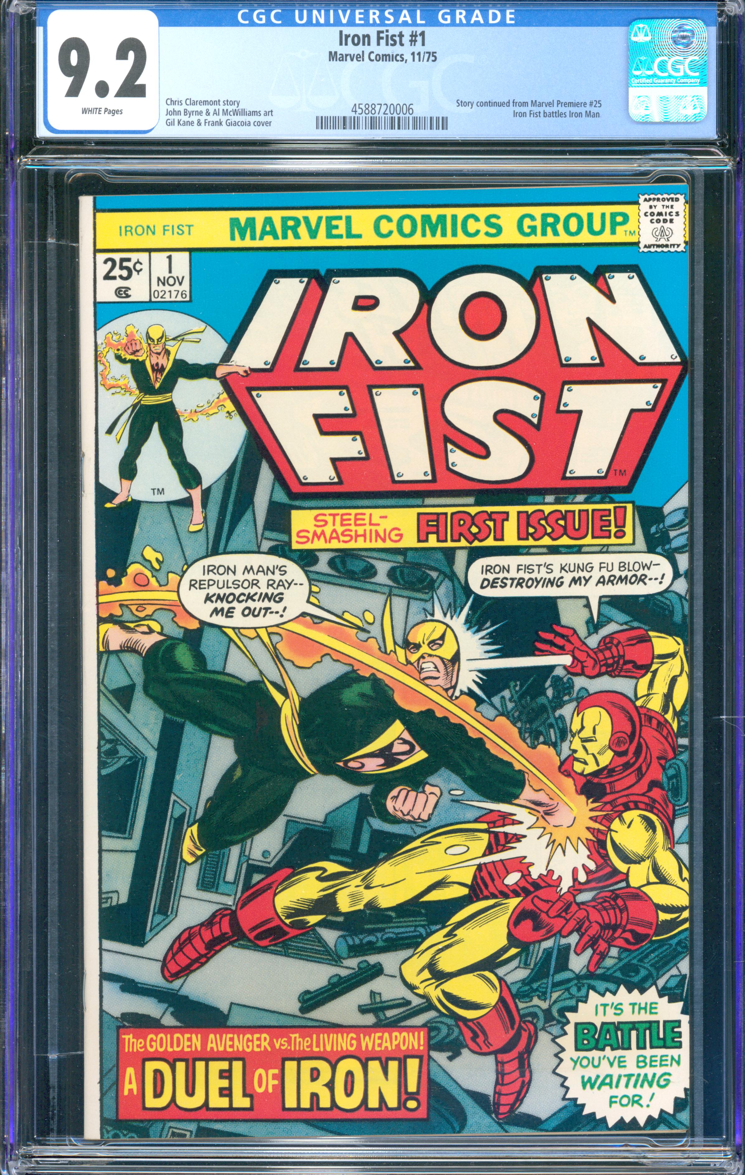 Iron Fist #1 (Marvel, 1975) CGC 9.2