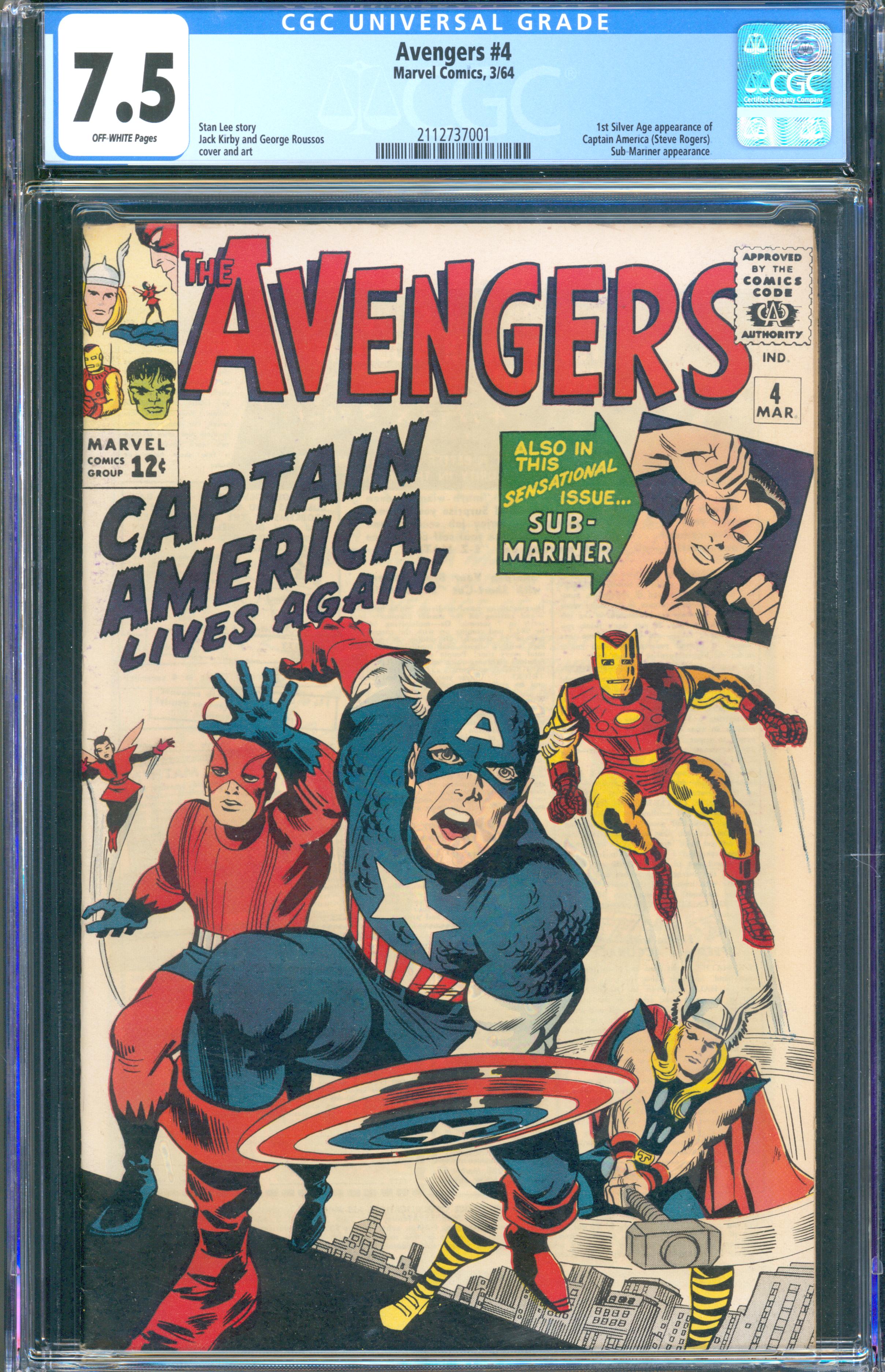 Avengers #4 (Marvel, 1964) CGC 7.5