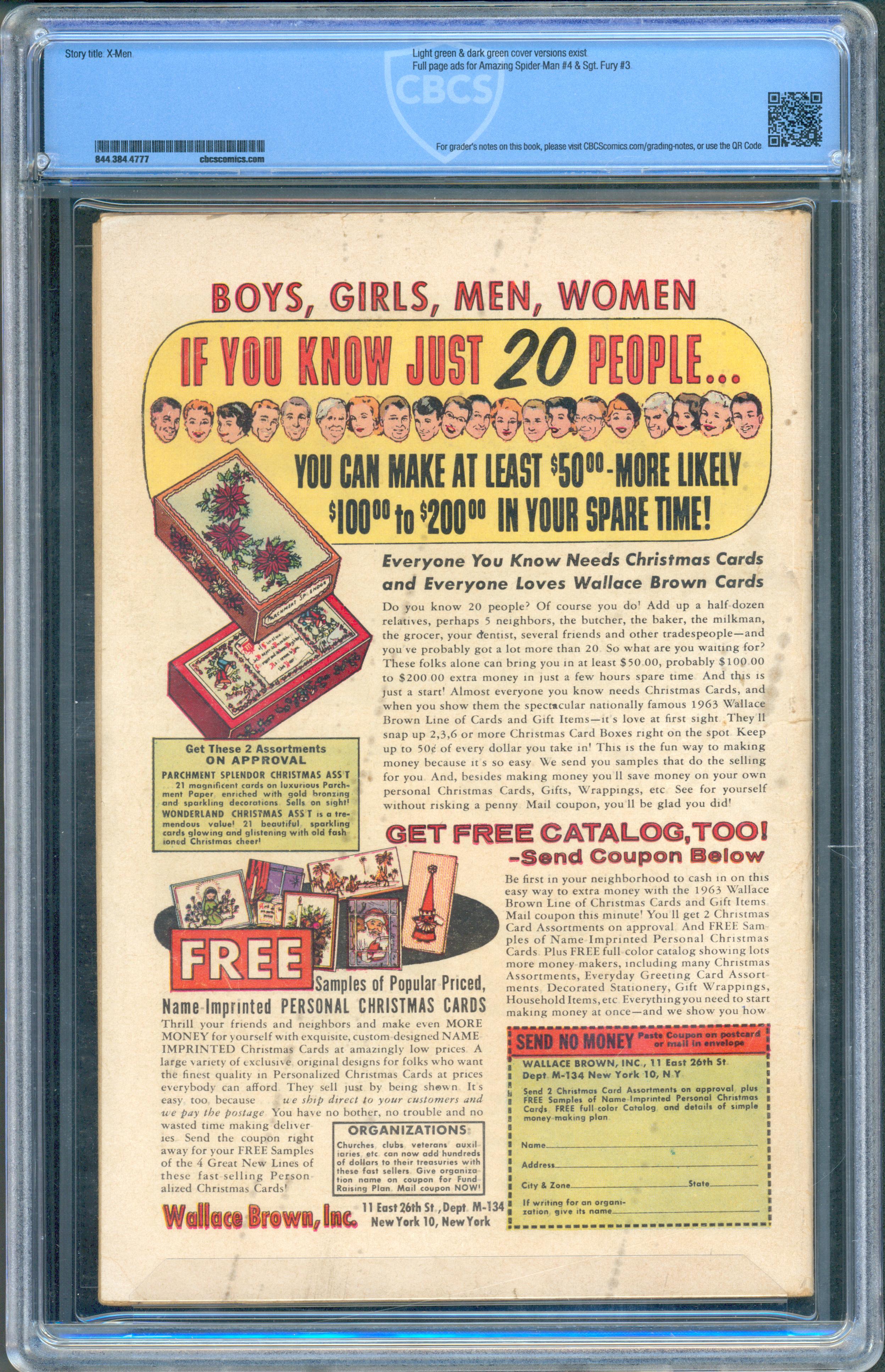 X-Men #1 (Sept 1963, Marvel) CBCS 4.5 Off-White Pages – 1st X-Men KEY