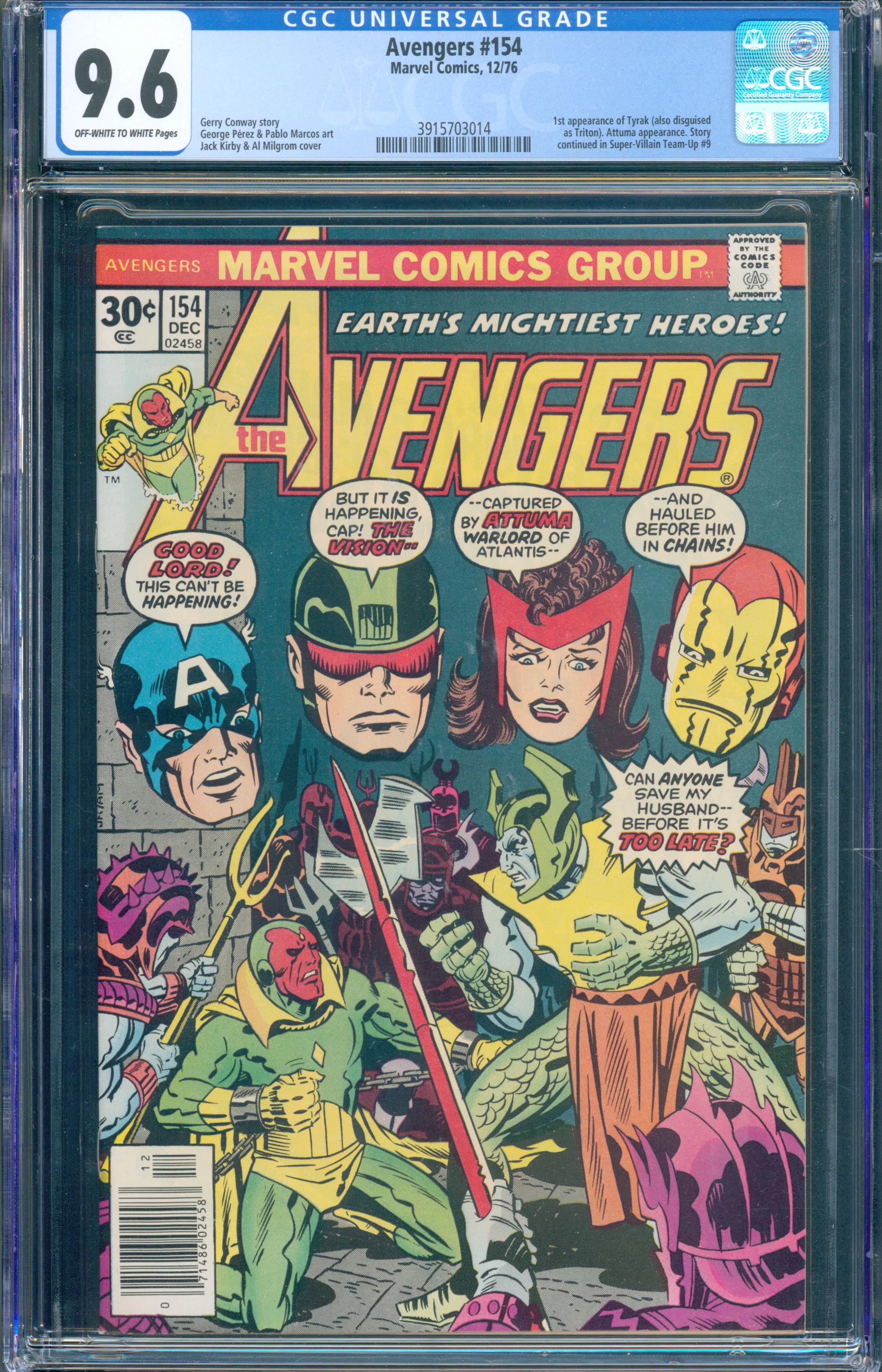 Avengers #154 (Marvel, 1976) CGC 9.6