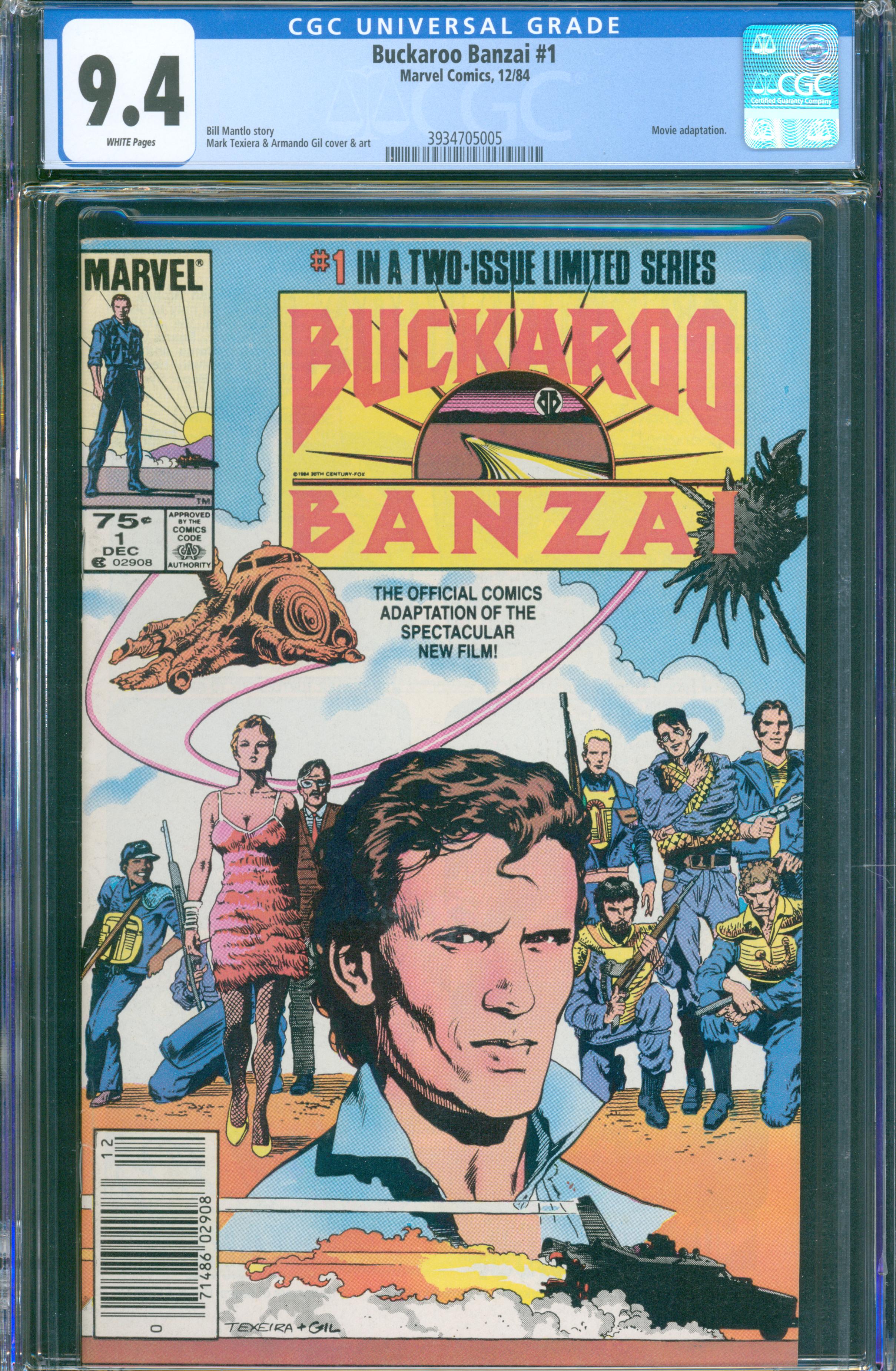 Buckaroo Banzai #1 (Marvel, 1984) CGC 9.4