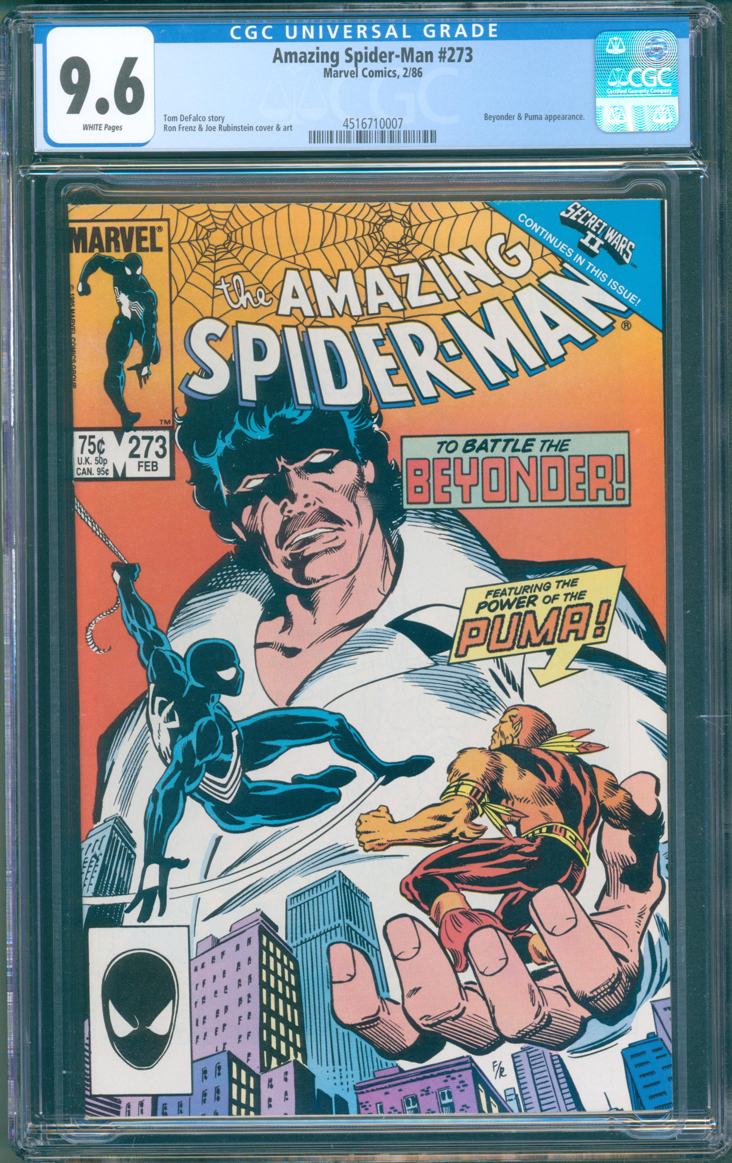 Amazing Spider-Man #273 (Marvel, 1986) CGC 9.6