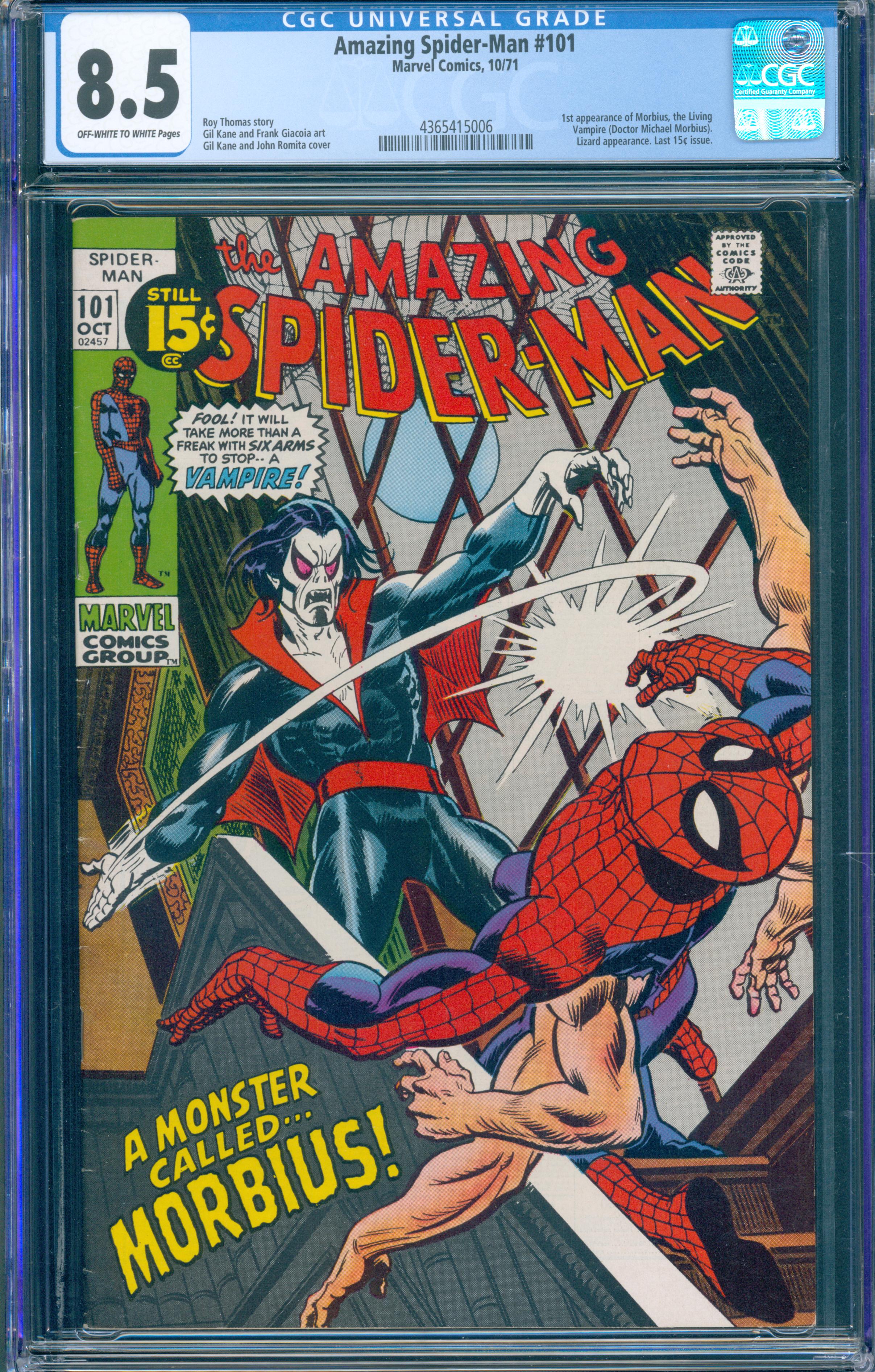 Amazing Spider-Man #101 (Marvel, 1971) CGC 8.5 - KEY 1st Morbius