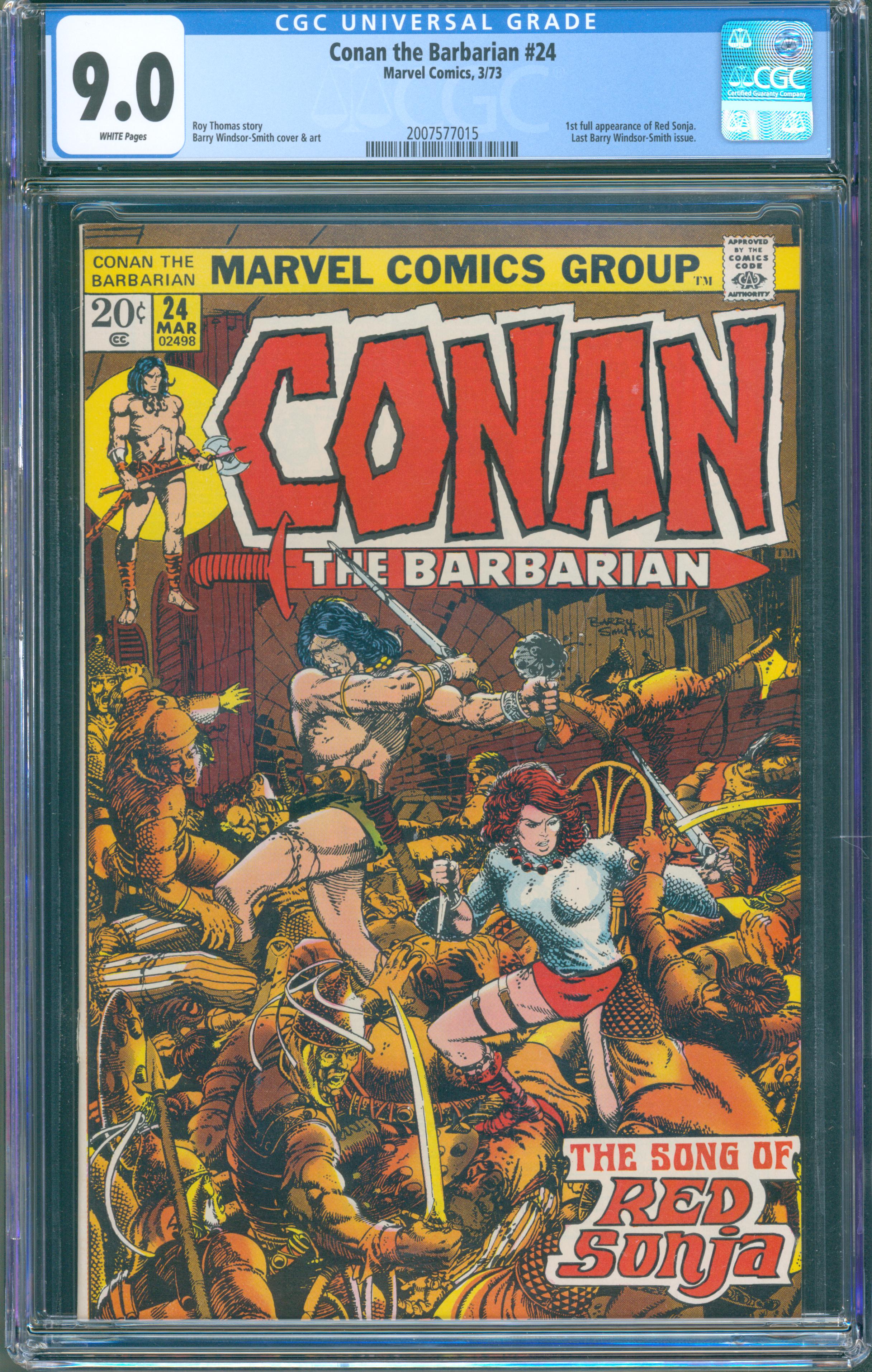Conan the Barbarian #24 (Mar 1973, Marvel) CGC 9.0