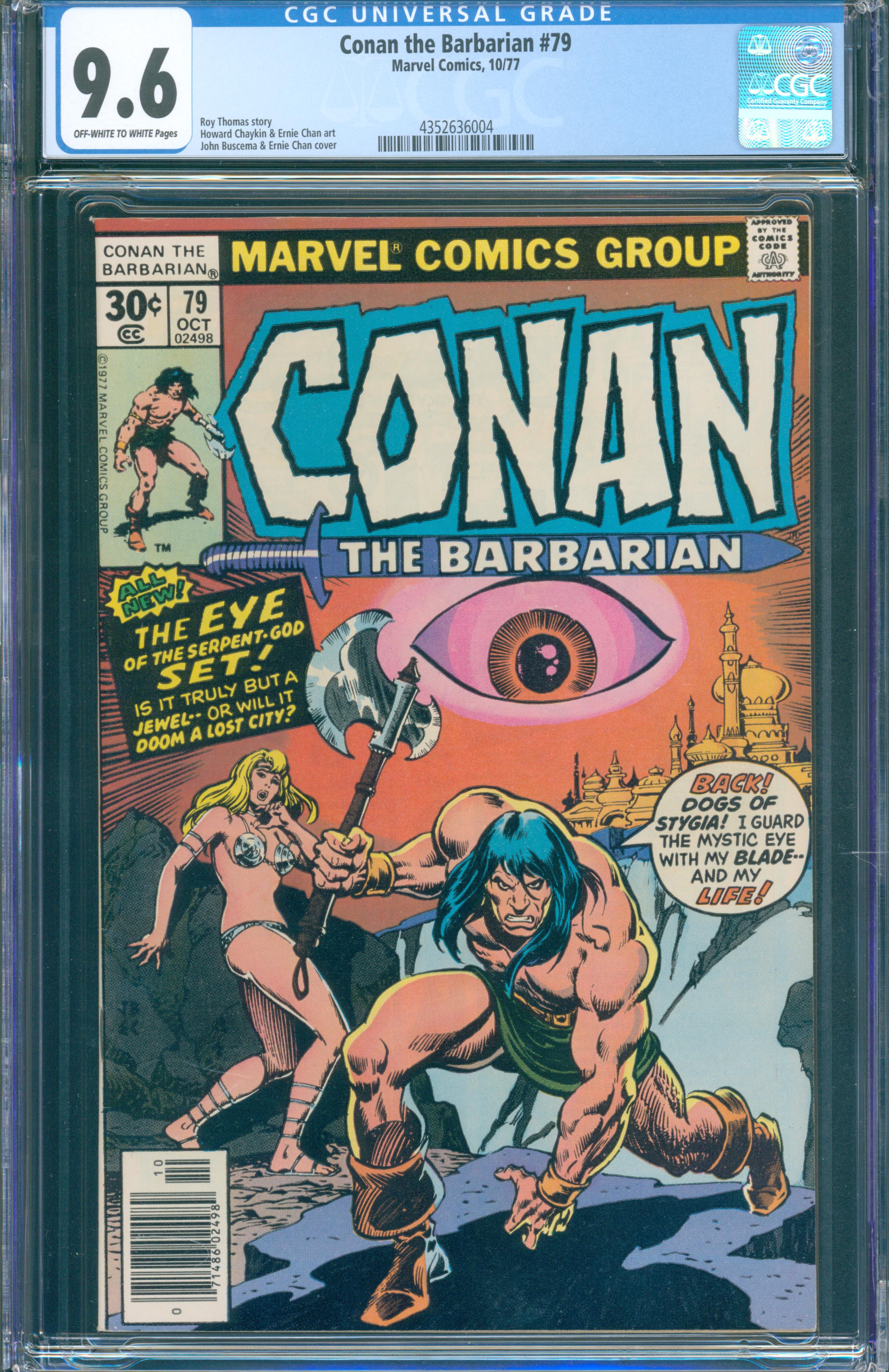 Conan the Barbarian #79 (Marvel, 1977) CGC 9.6 White Pages