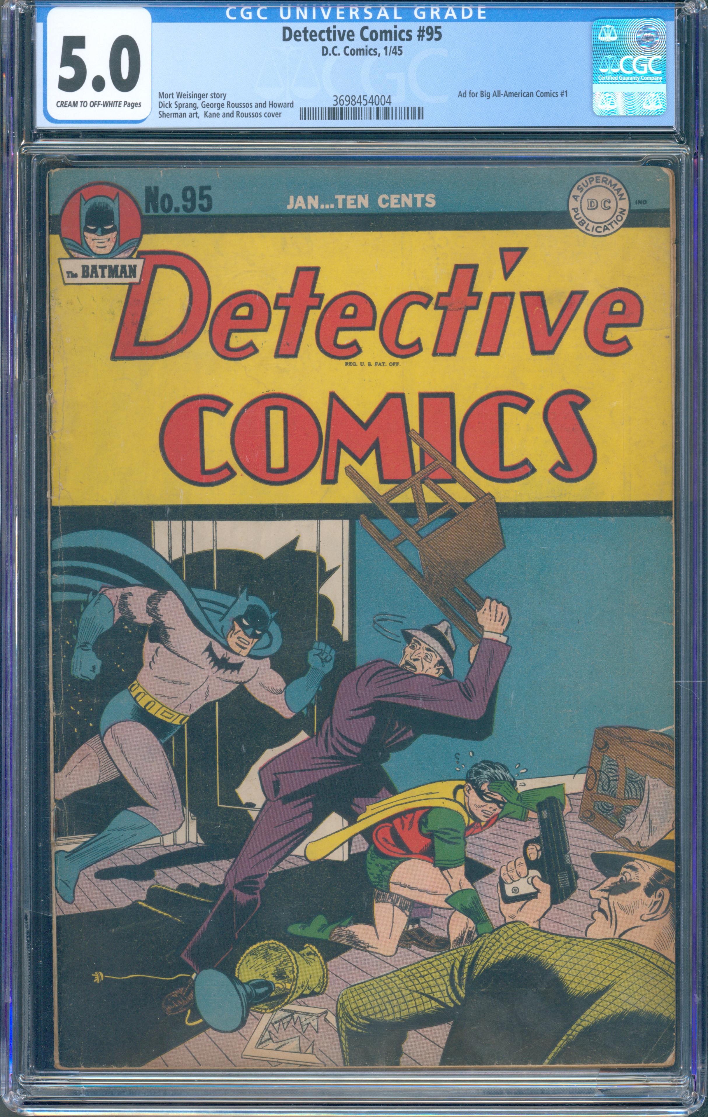 Detective Comics #95 (1945) CGC 5.0 CREAM TO OFF-WHITE Pages