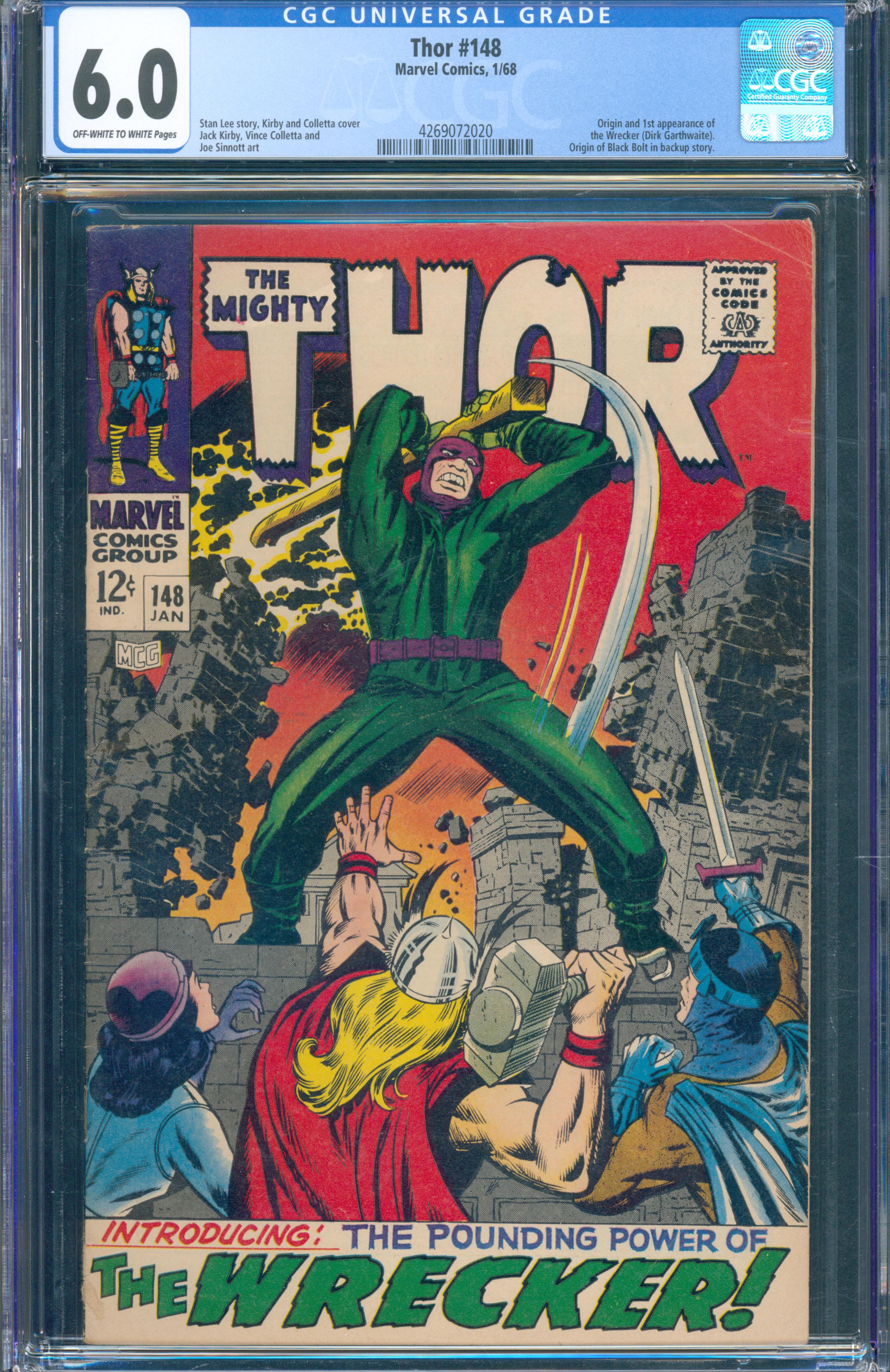 Thor #148 (Marvel, 1968) CGC 6.0 — KEY