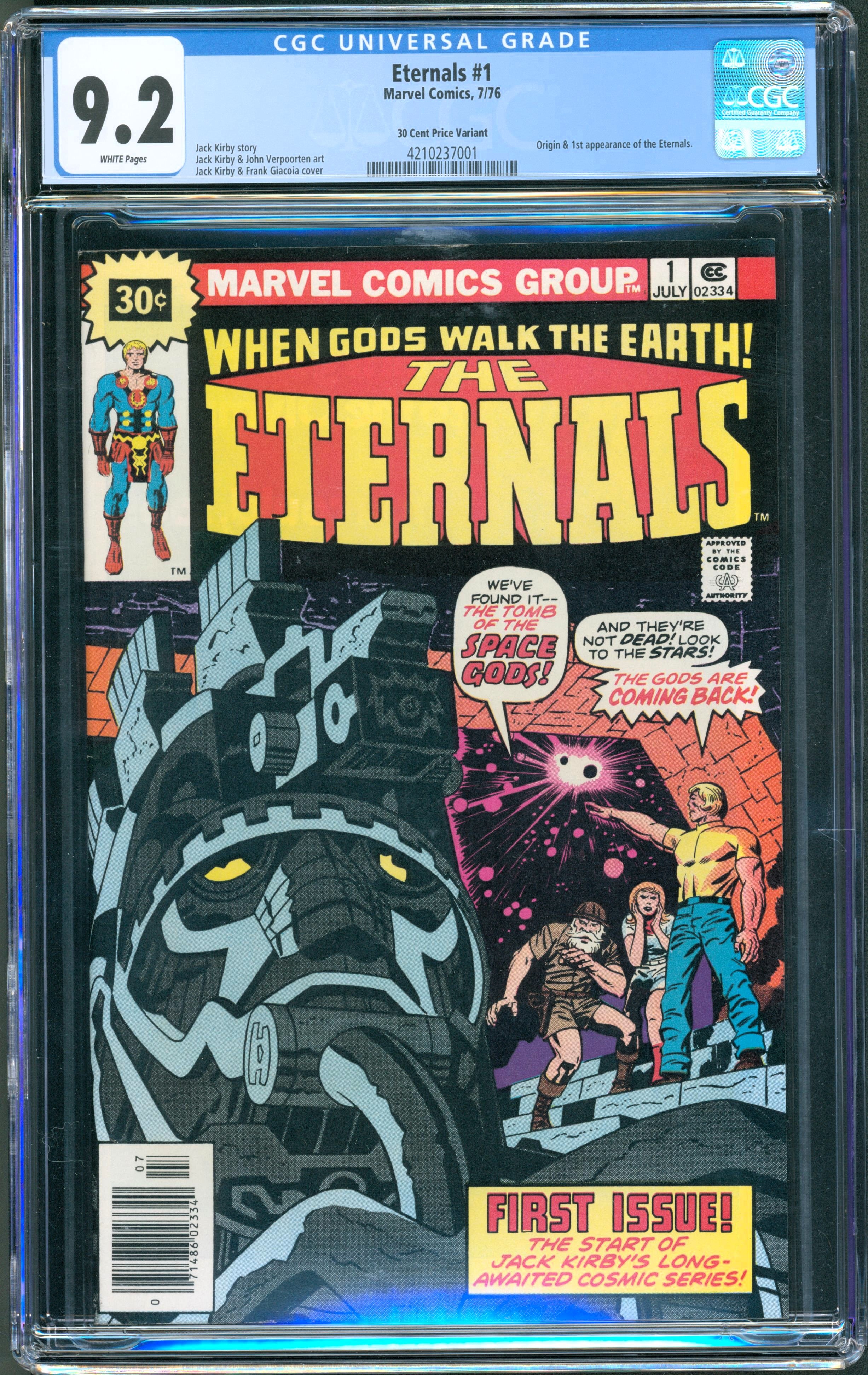 Eternals #1 Price Variant (Marvel, 1976) CGC 9.2