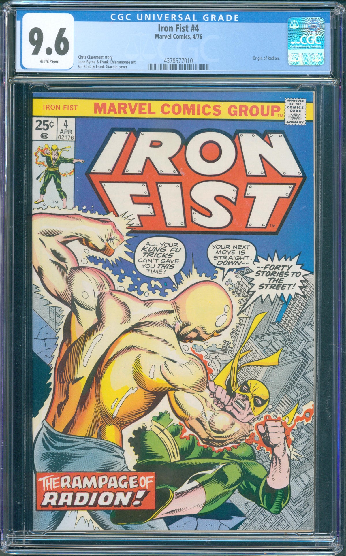 Iron Fist #4 (Marvel, 1976) CGC 9.6