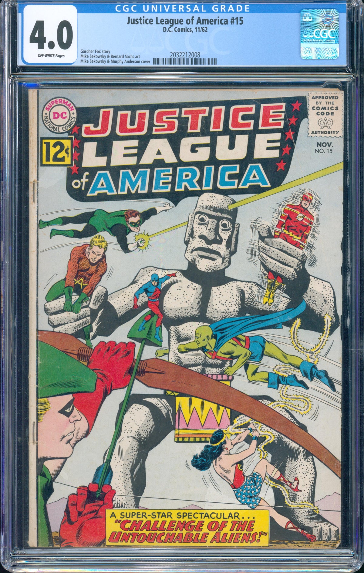 Justice League of America #15 (DC, 1962) CGC 4.0