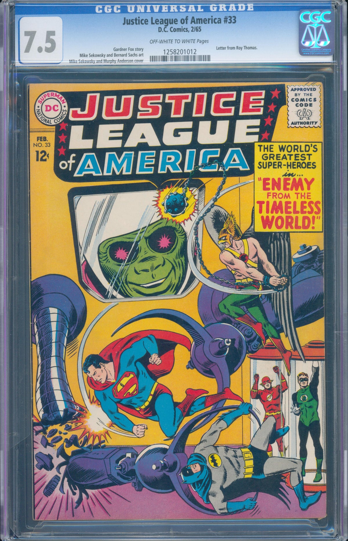 Justice League of America #33 (DC, 1965) CGC 7.5