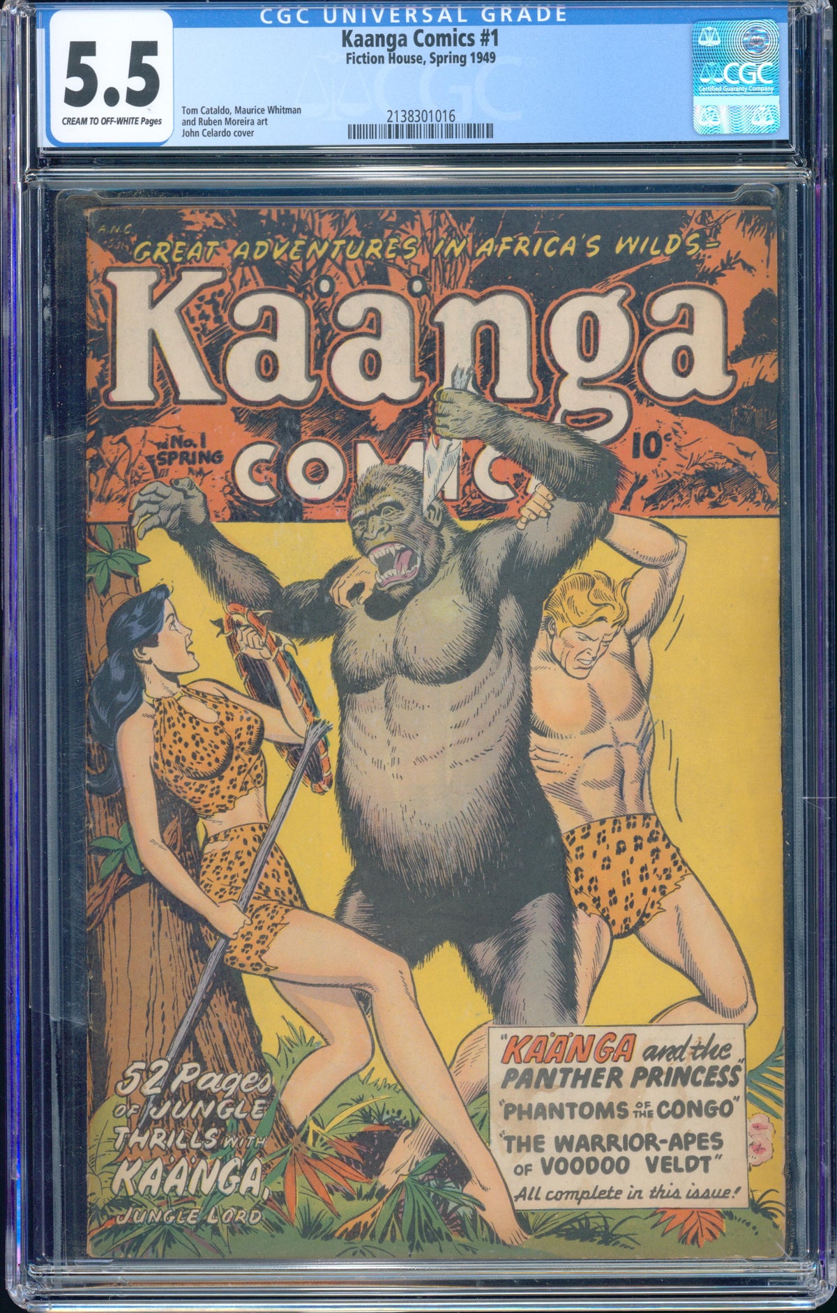 Kaanga Comics #1 (Fiction House, 1949) CGC 5.5 | First issue