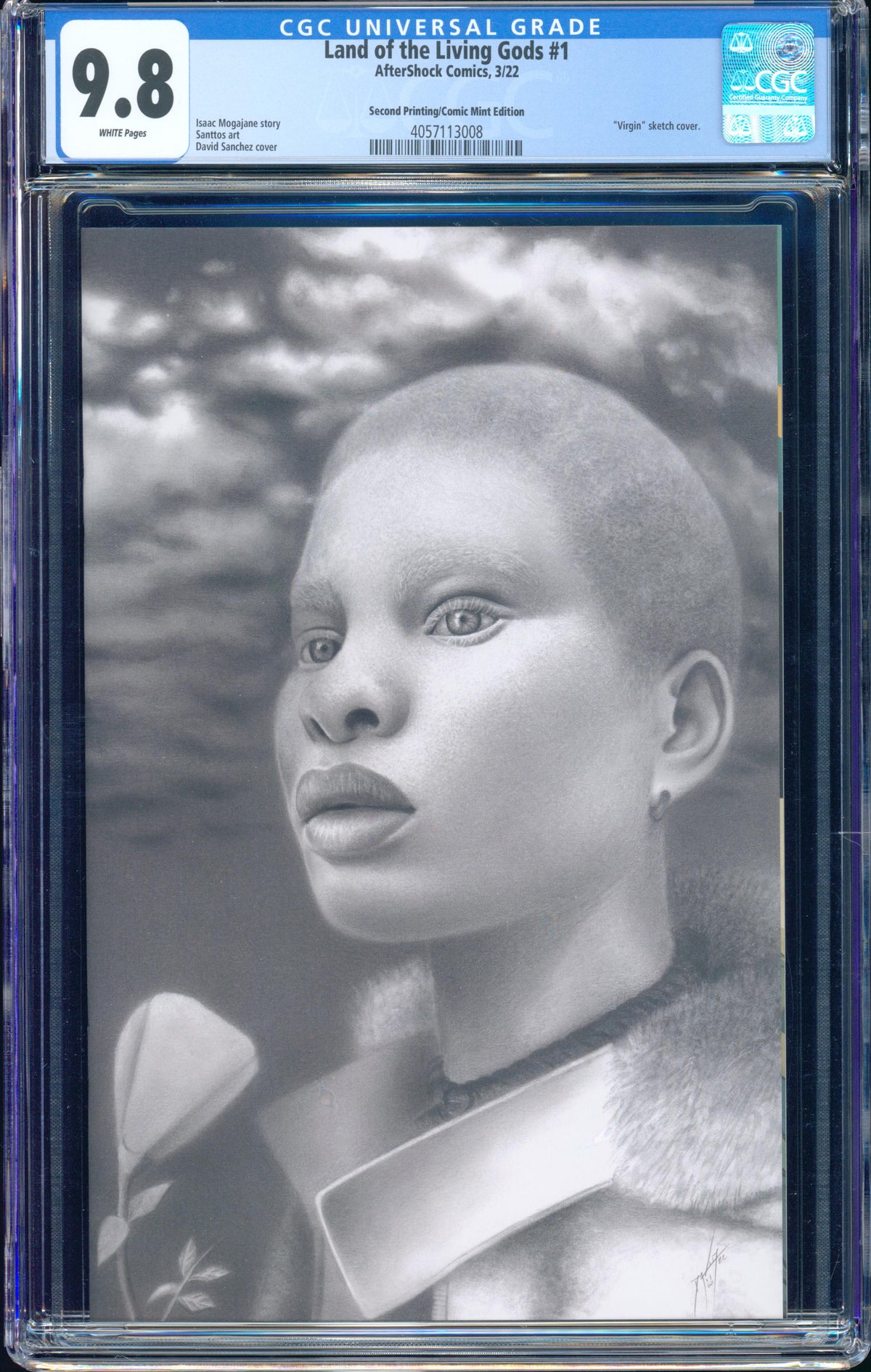 Land of the Living Gods #1 (AfterShock, 2022) CGC 9.8 | Second Printing / Comic Mint Edition "Virgin" Sketch Cover