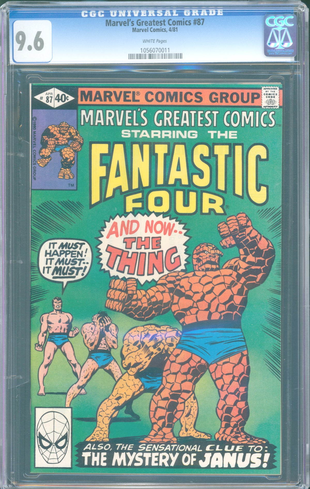 Marvel's Greatest Comics #87 (1981) CGC 9.6 - Highest Graded!