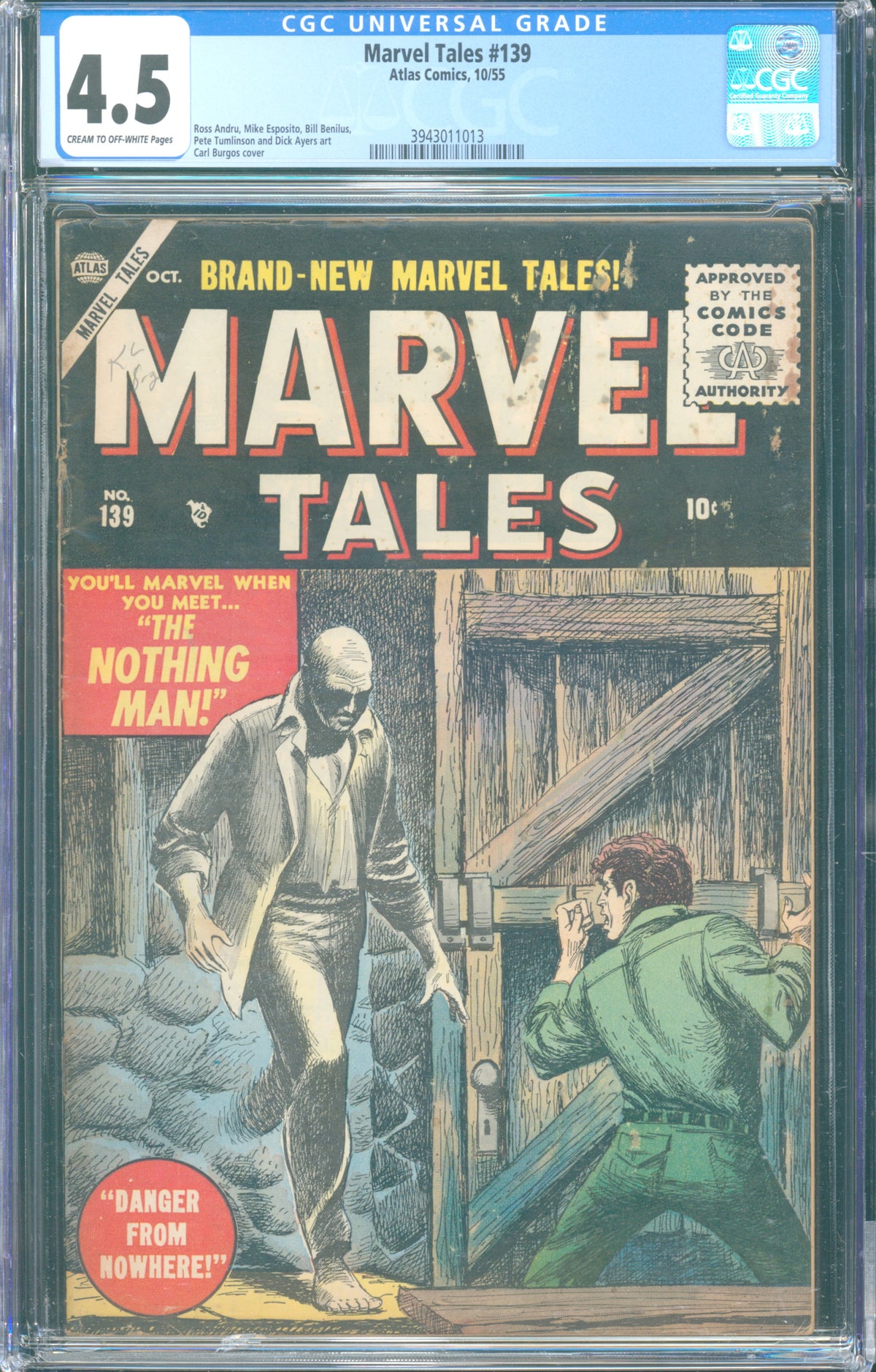 Marvel Tales #139 (1955) CGC 4.5