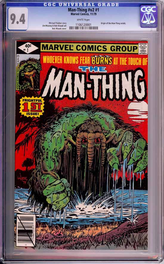 Man-Thing Vol. 2 #1 (1979, Marvel) CGC 9.4 White Pages Newsstand
