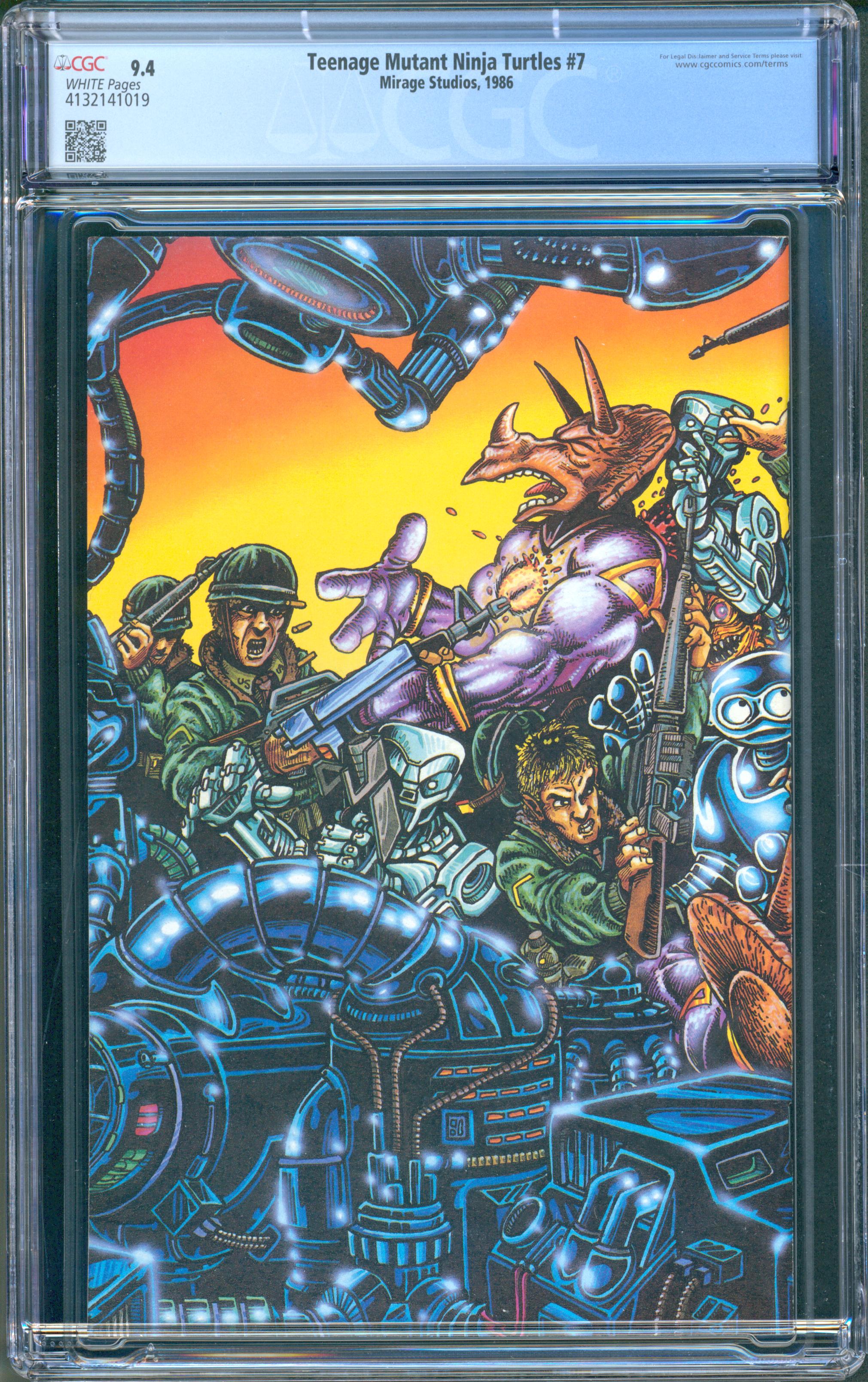 Teenage Mutant Ninja Turtles #7 (Mirage Studios, 1986) CGC 9.4 White Pages