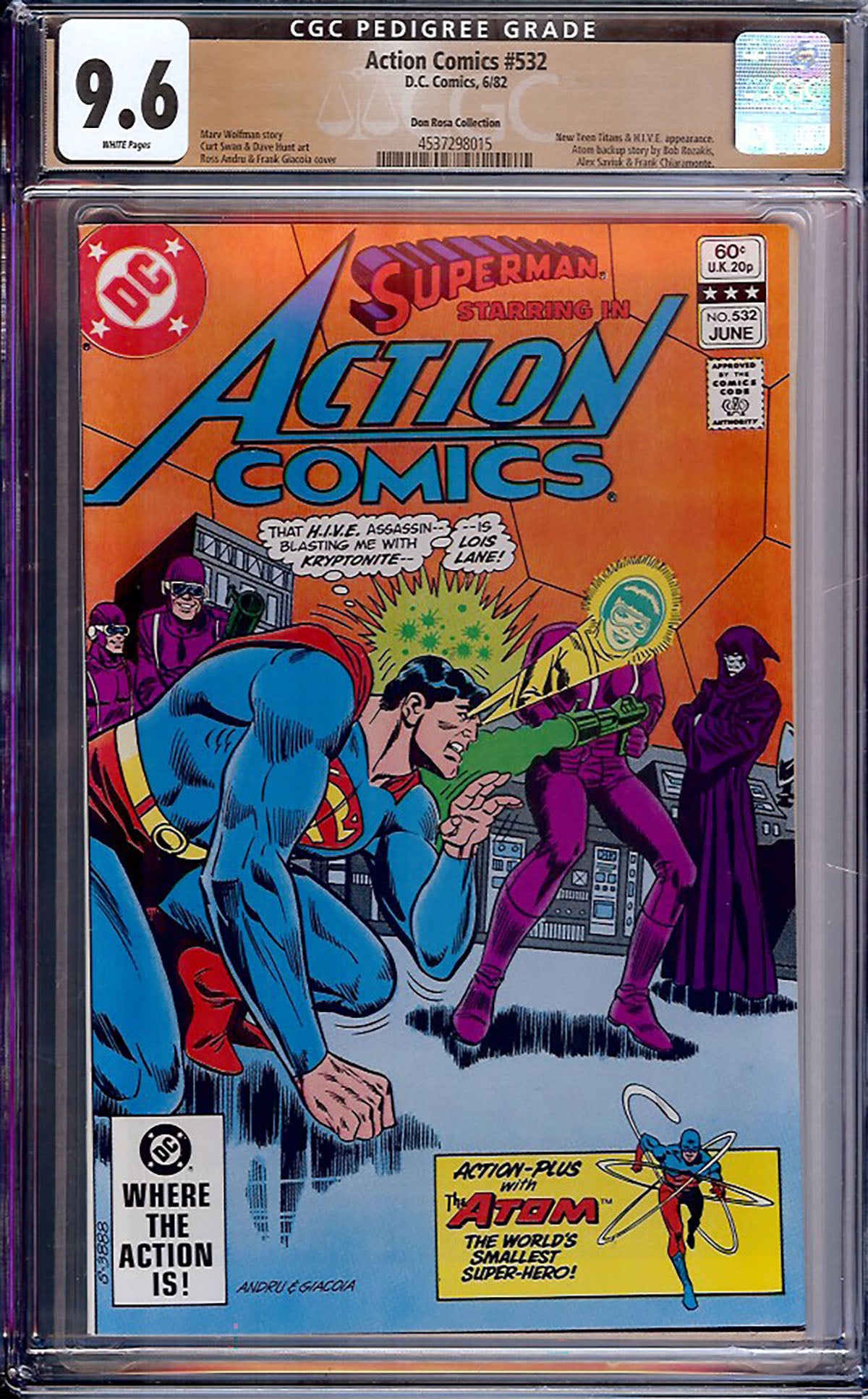 Action Comics #532 (DC, 1982) CGC 9.6 – Don Rosa Pedigree