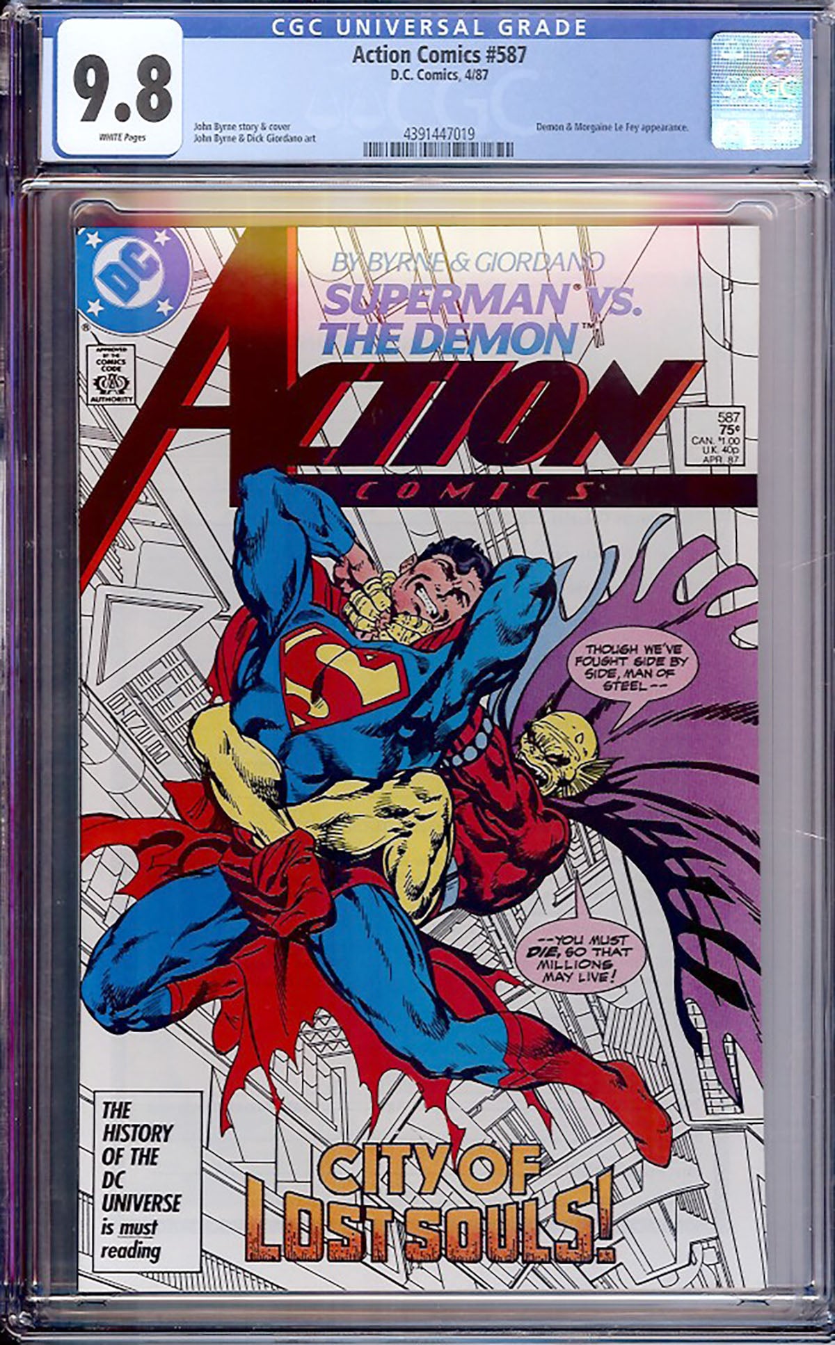 Action Comics #587 (DC, 1987) CGC 9.8