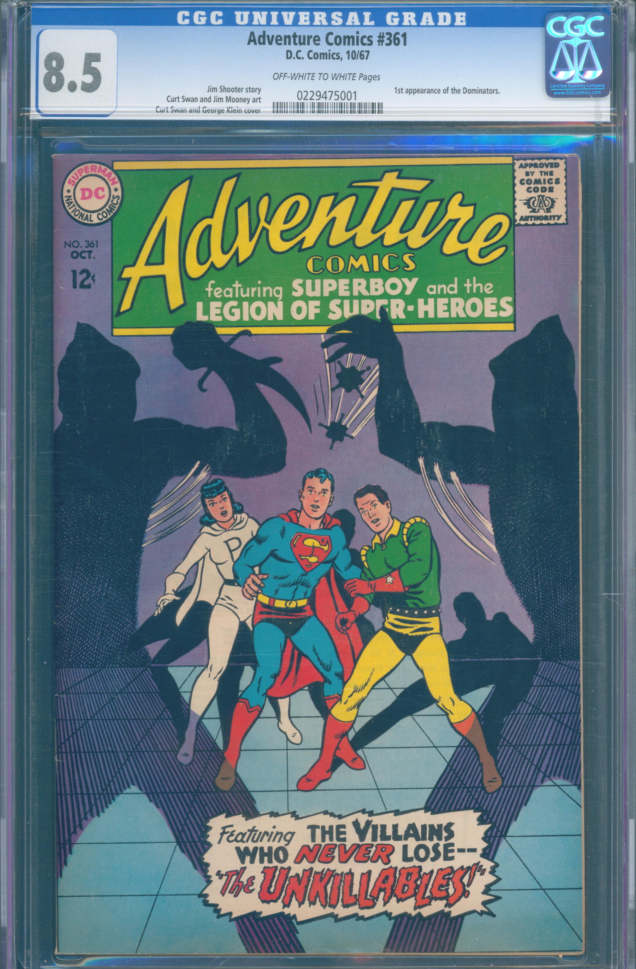 Adventure Comics, #361 (DC Comics, 1967) CGC 8.5