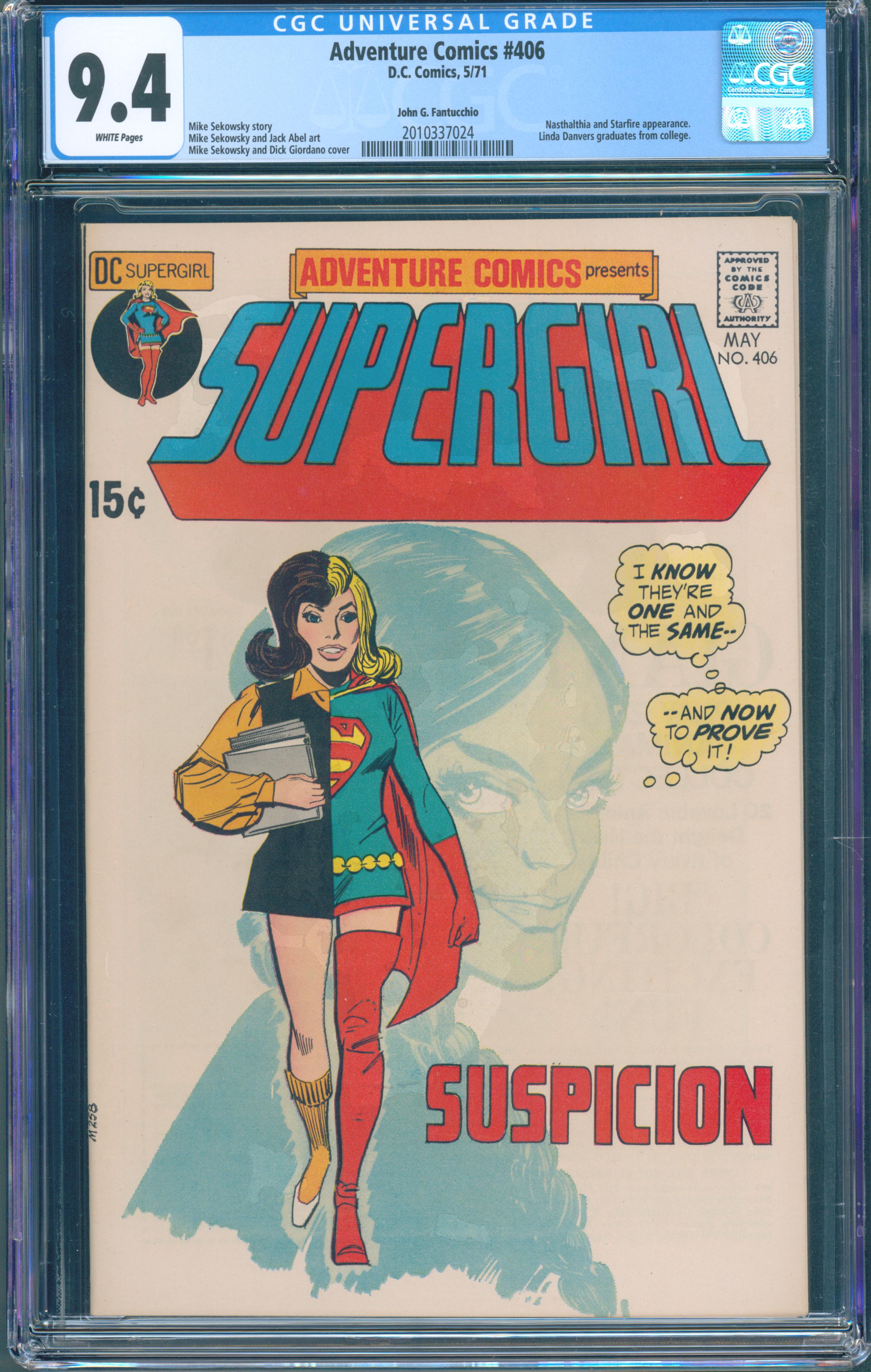 Adventure Comics #406 (DC, 1971) CGC 9.4