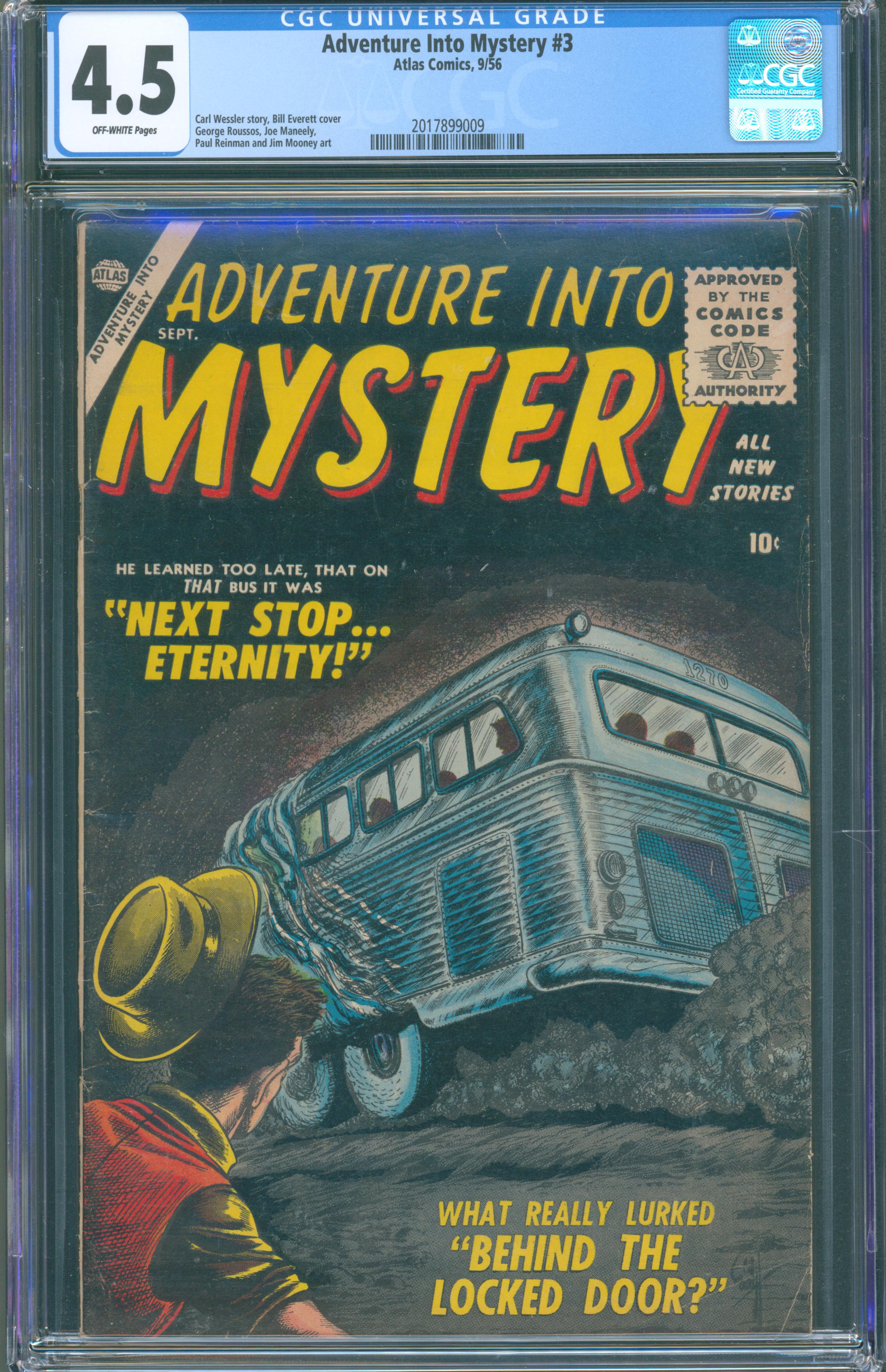 Adventure Into Mystery #3 (Sept 1956, Atlas Comics) CGC 4.5