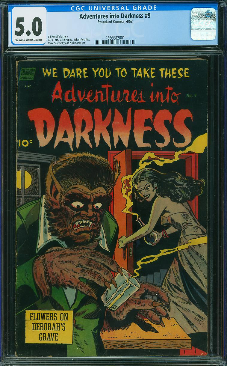 Adventures Into Darkness #9 (1953) CGC 5.0
